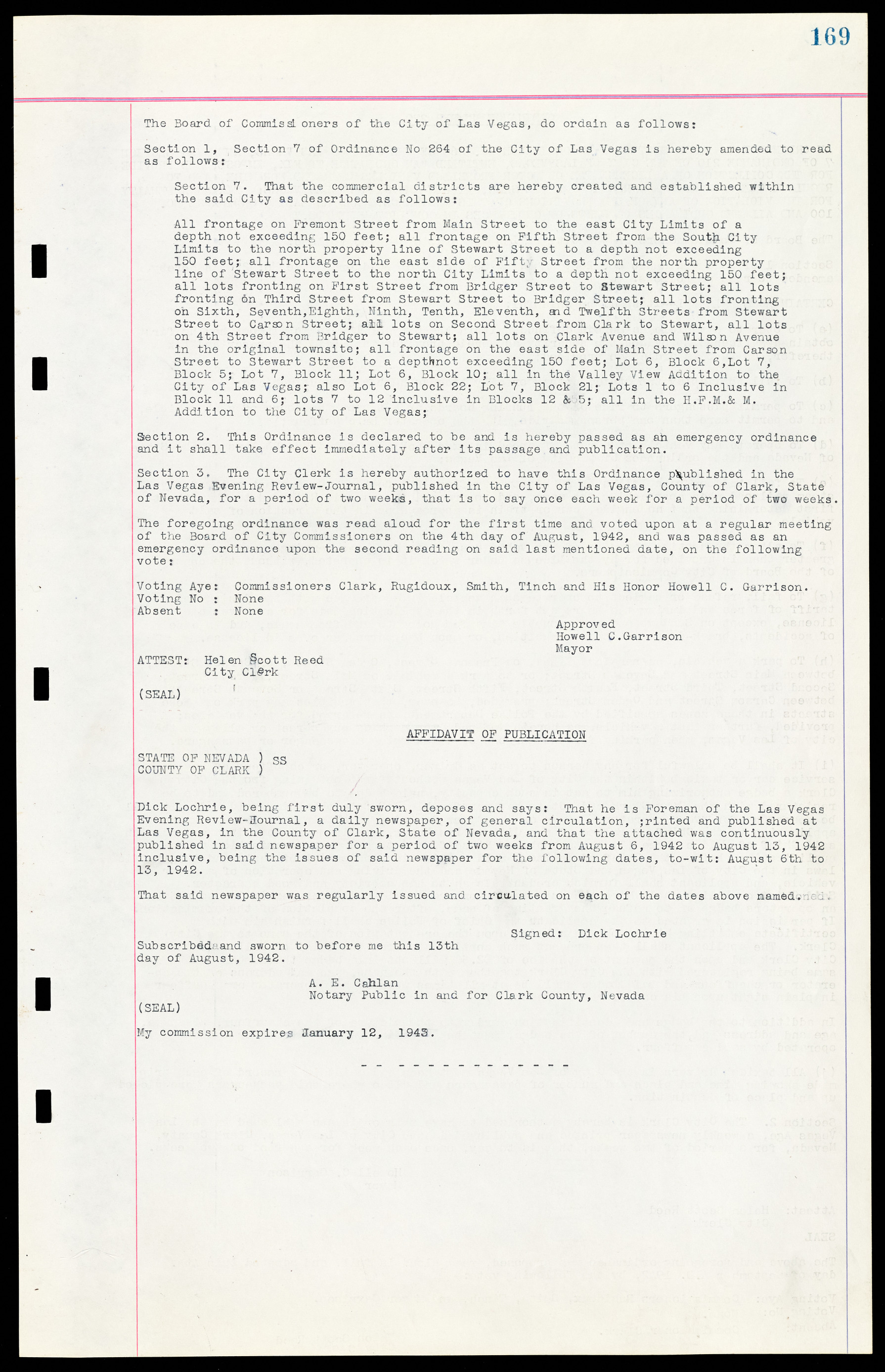 Las Vegas City Ordinances, March 31, 1933 to October 25, 1950, lvc000014-189