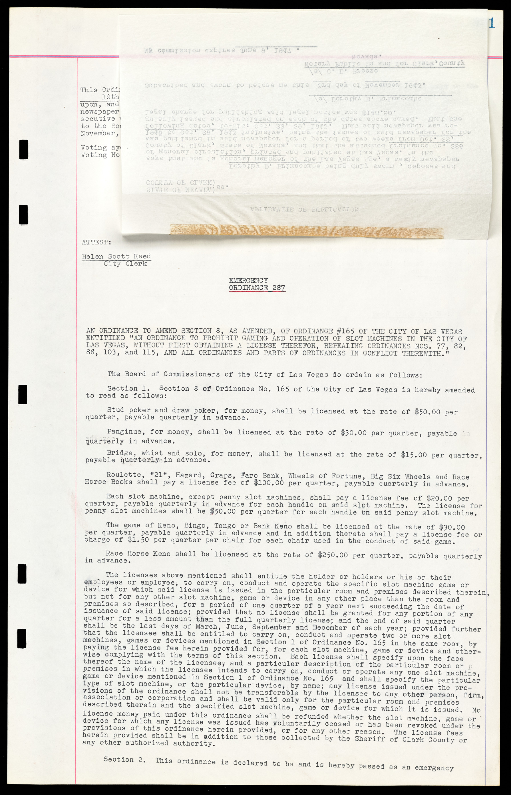 Las Vegas City Ordinances, March 31, 1933 to October 25, 1950, lvc000014-202