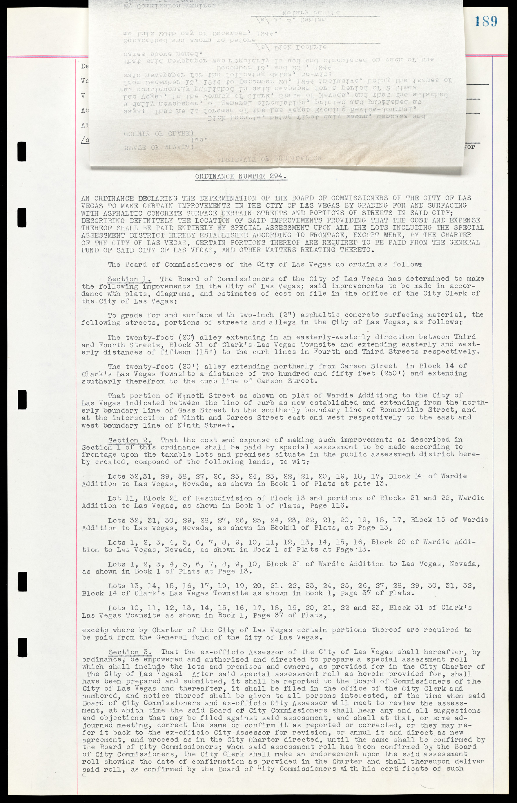 Las Vegas City Ordinances, March 31, 1933 to October 25, 1950, lvc000014-214