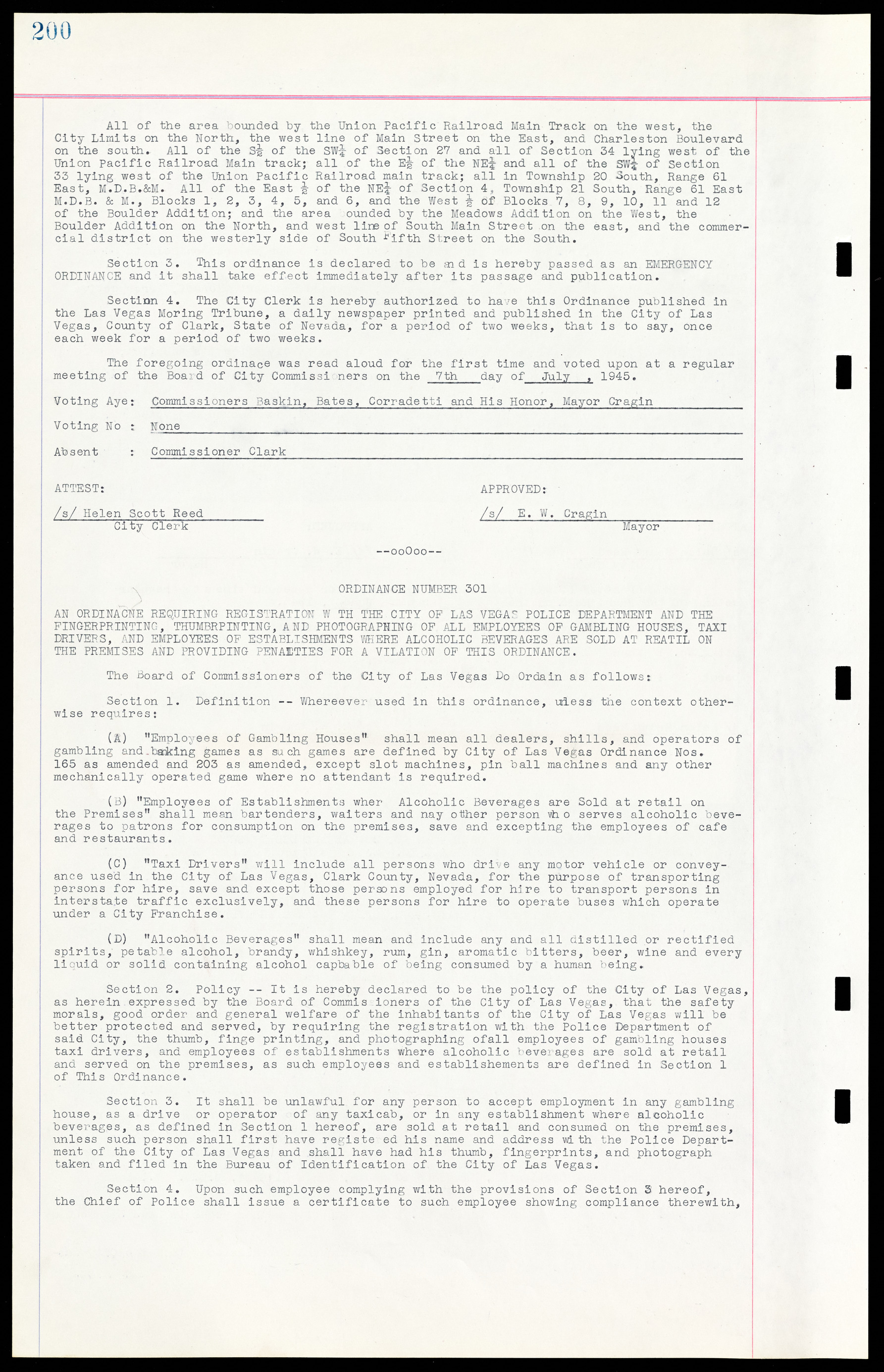 Las Vegas City Ordinances, March 31, 1933 to October 25, 1950, lvc000014-229