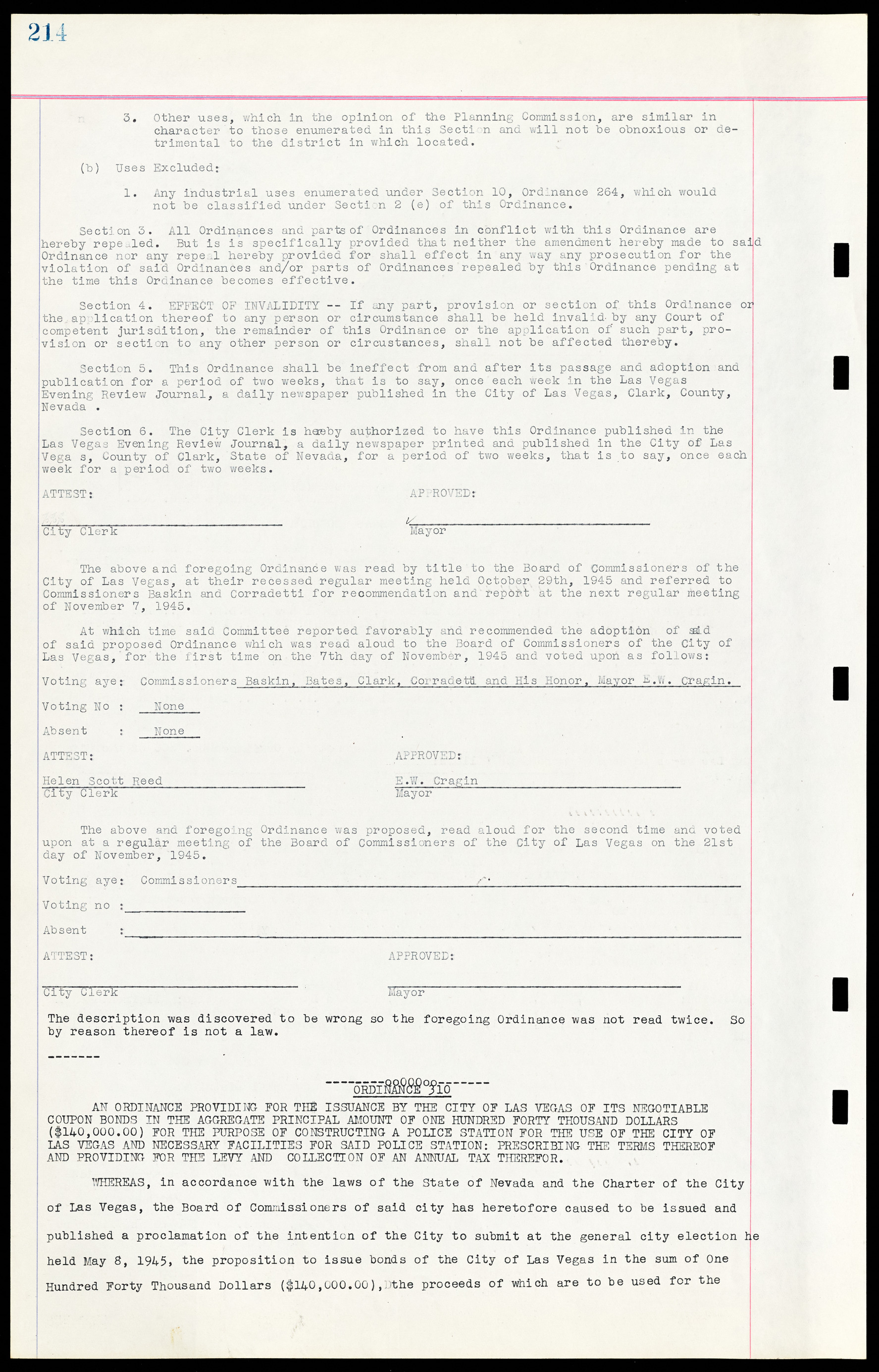 Las Vegas City Ordinances, March 31, 1933 to October 25, 1950, lvc000014-243