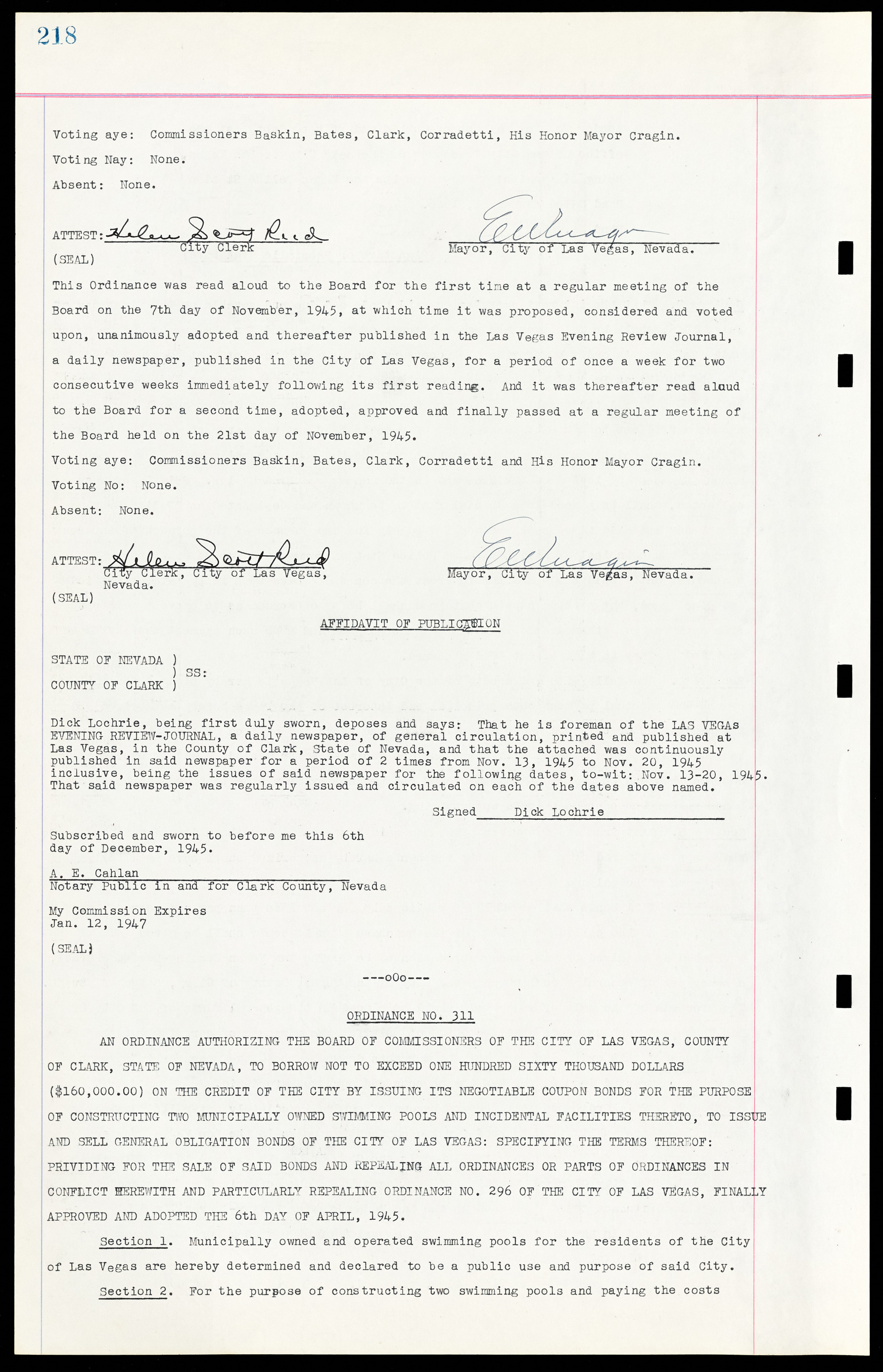 Las Vegas City Ordinances, March 31, 1933 to October 25, 1950, lvc000014-247