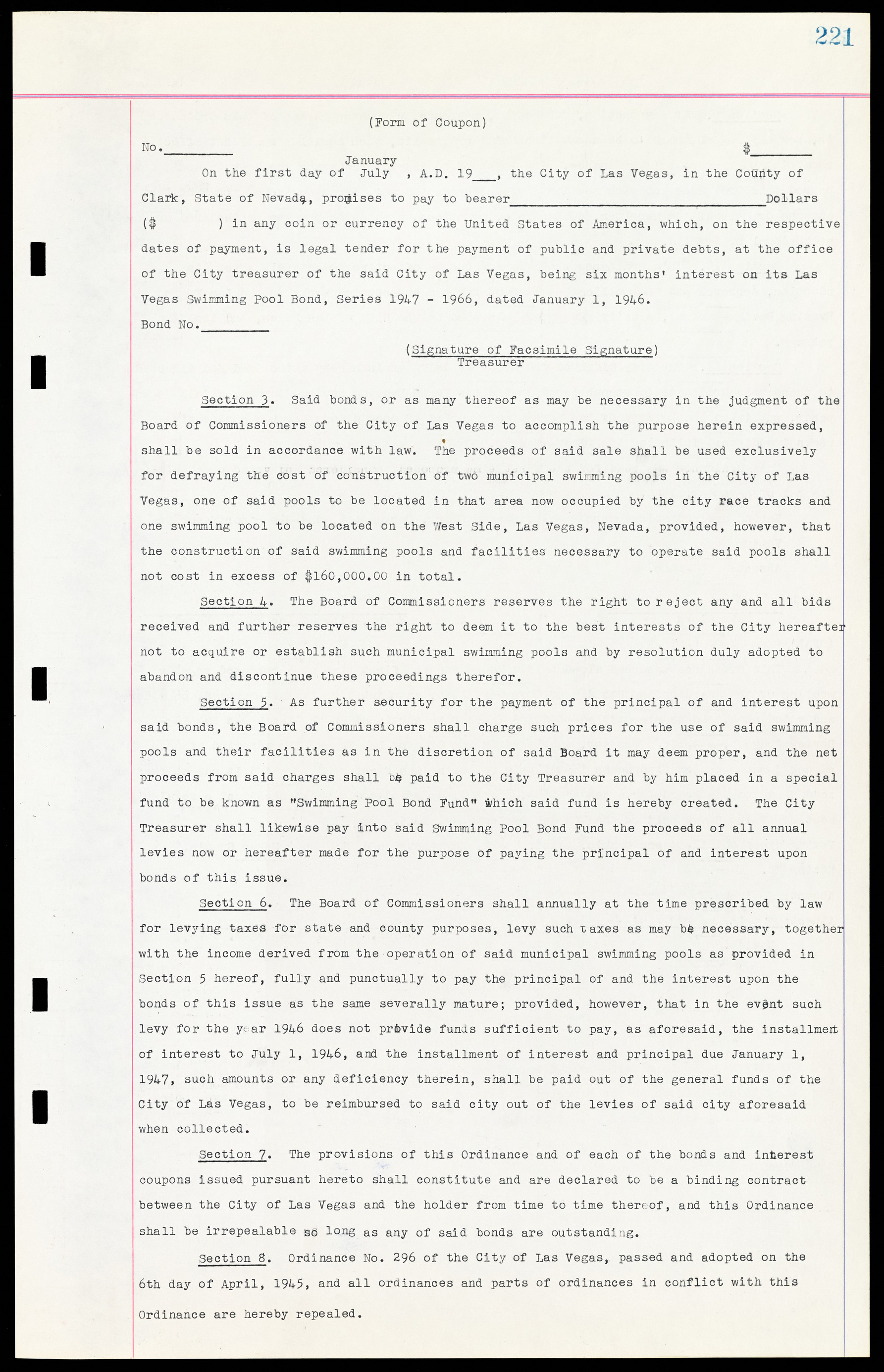 Las Vegas City Ordinances, March 31, 1933 to October 25, 1950, lvc000014-250