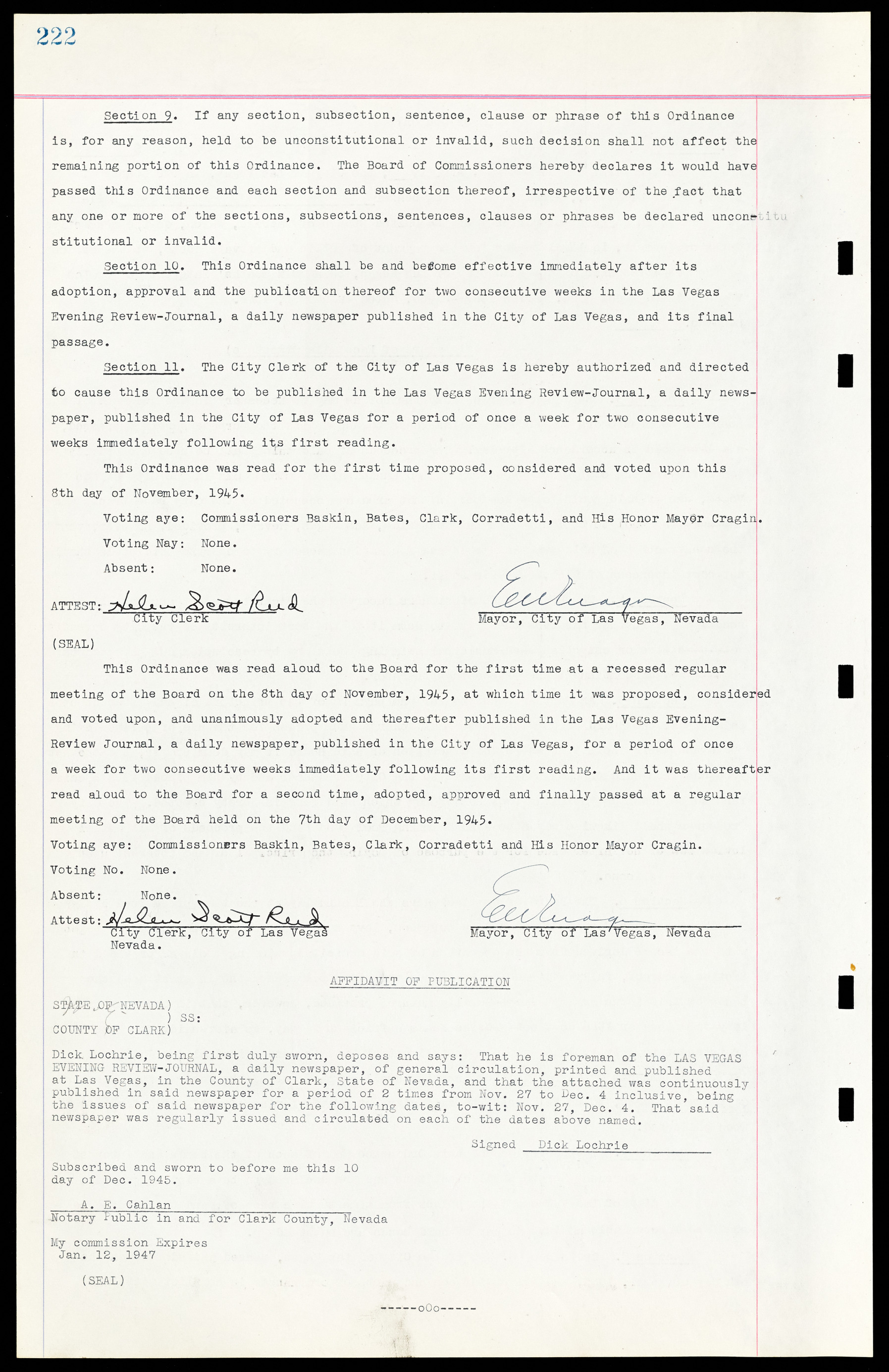 Las Vegas City Ordinances, March 31, 1933 to October 25, 1950, lvc000014-251
