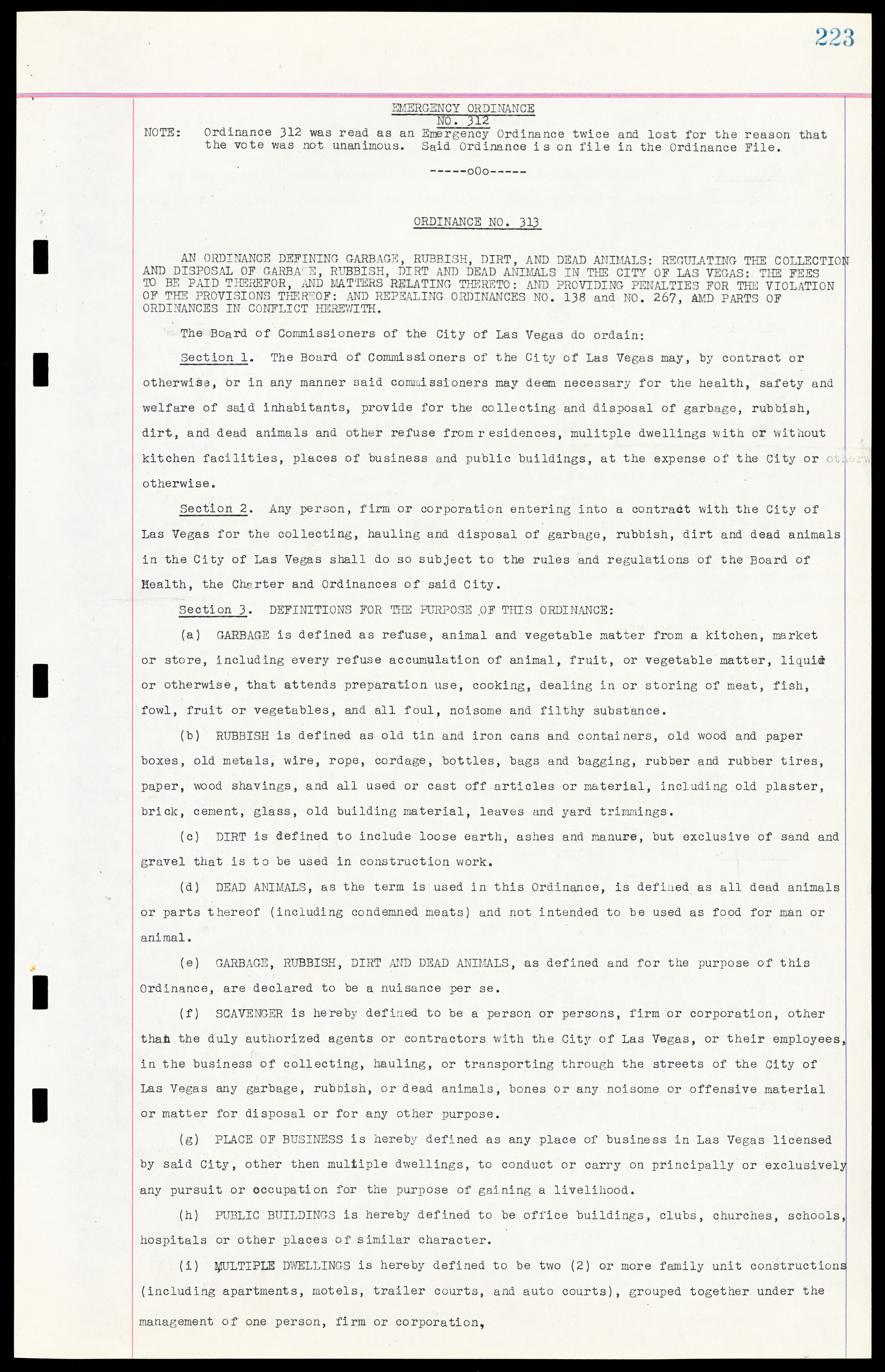 Las Vegas City Ordinances, March 31, 1933 to October 25, 1950, lvc000014-252