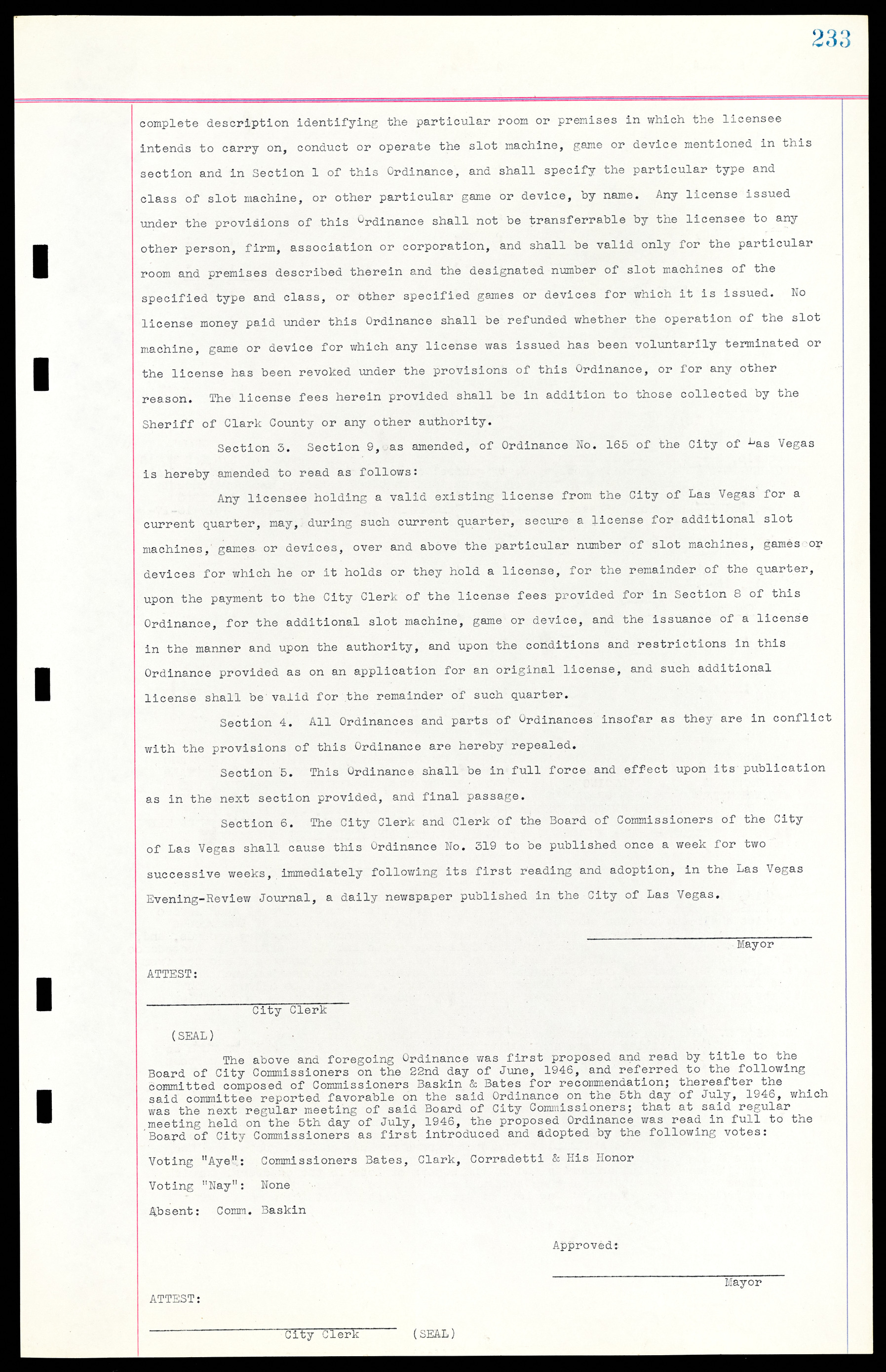 Las Vegas City Ordinances, March 31, 1933 to October 25, 1950, lvc000014-262