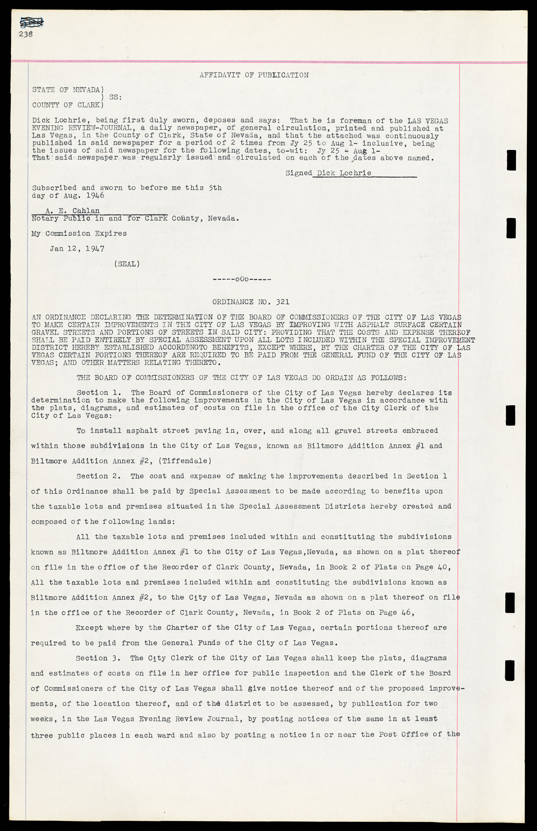 Las Vegas City Ordinances, March 31, 1933 to October 25, 1950, lvc000014-267