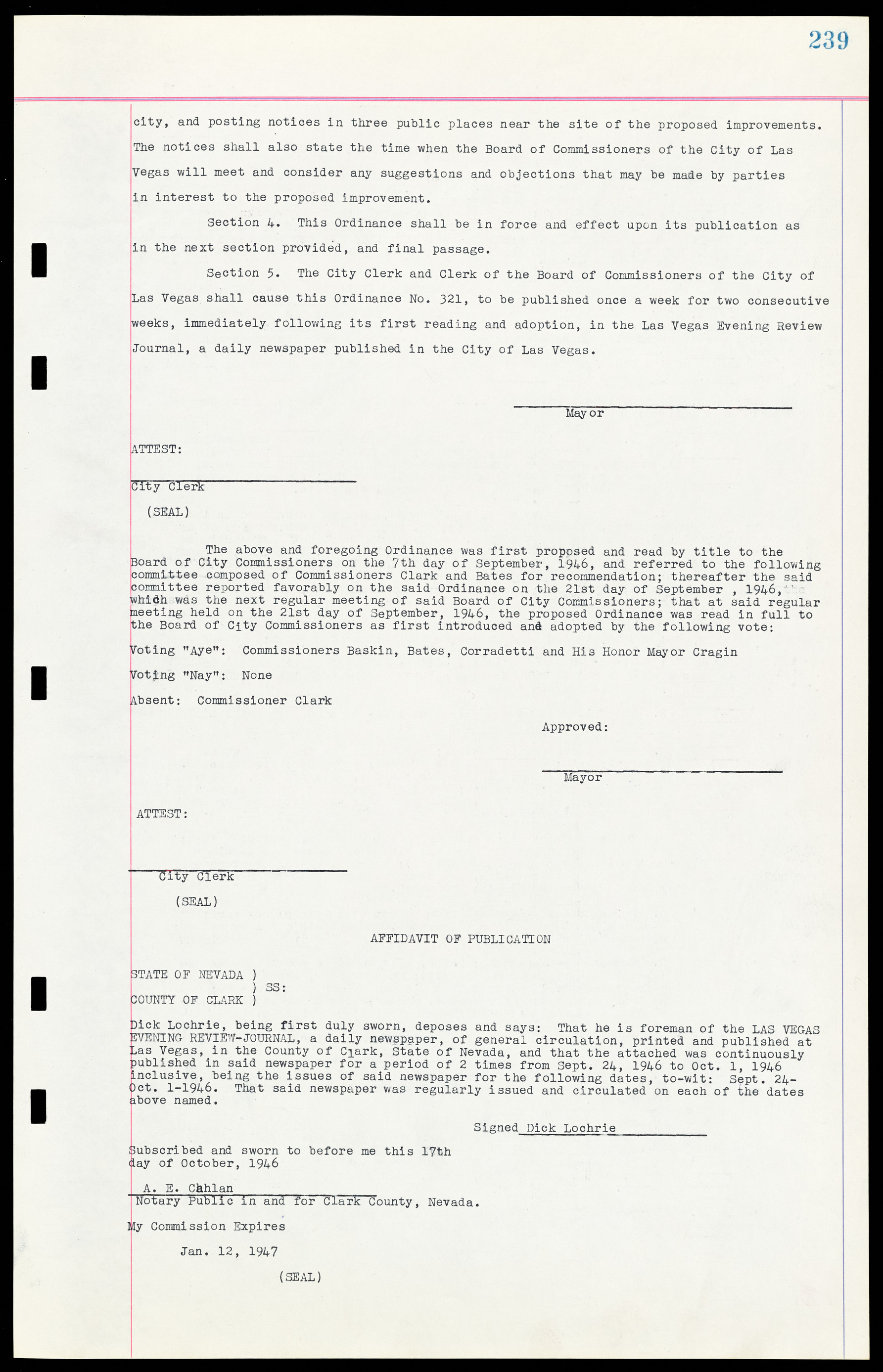 Las Vegas City Ordinances, March 31, 1933 to October 25, 1950, lvc000014-268