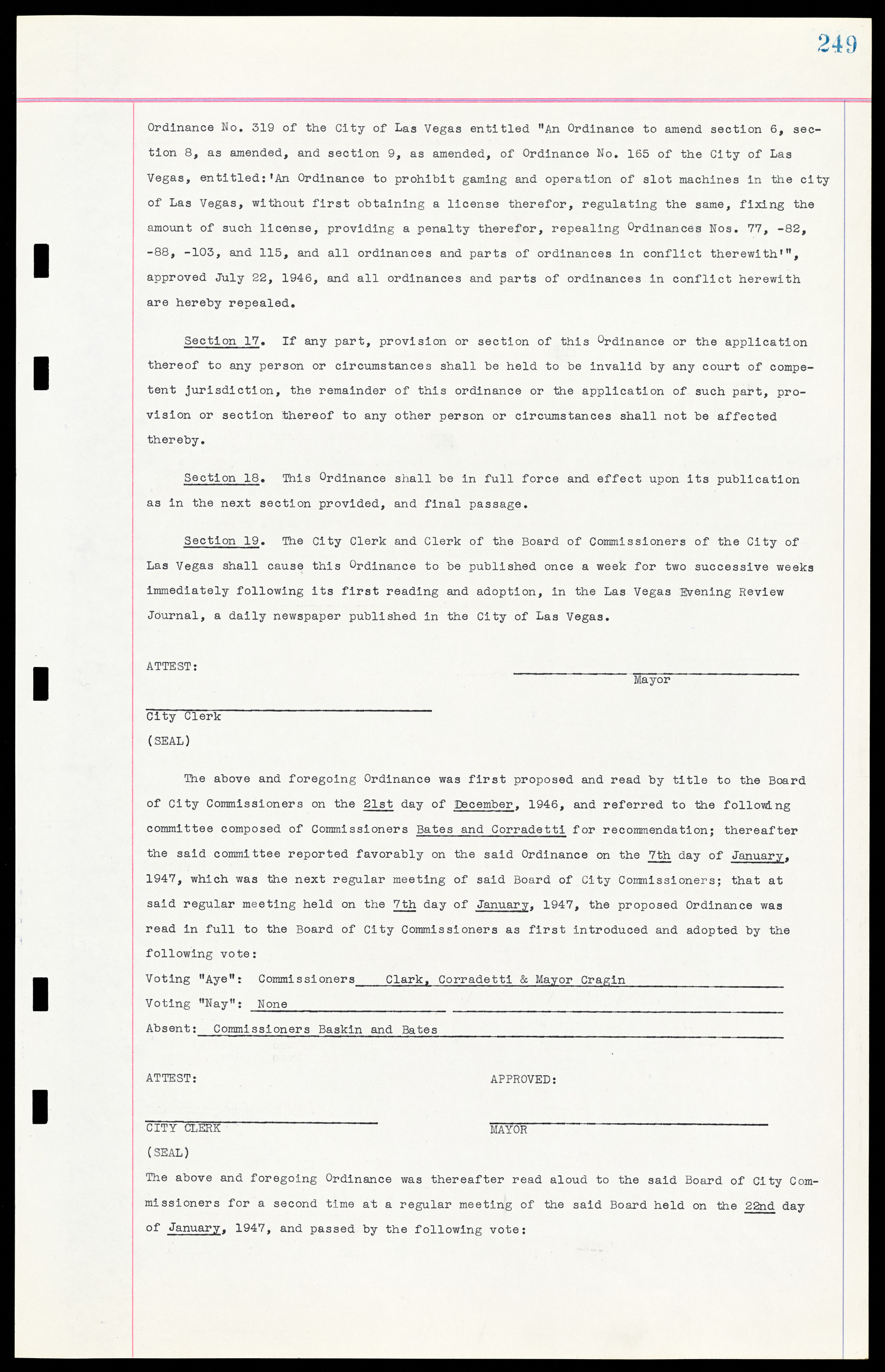 Las Vegas City Ordinances, March 31, 1933 to October 25, 1950, lvc000014-278