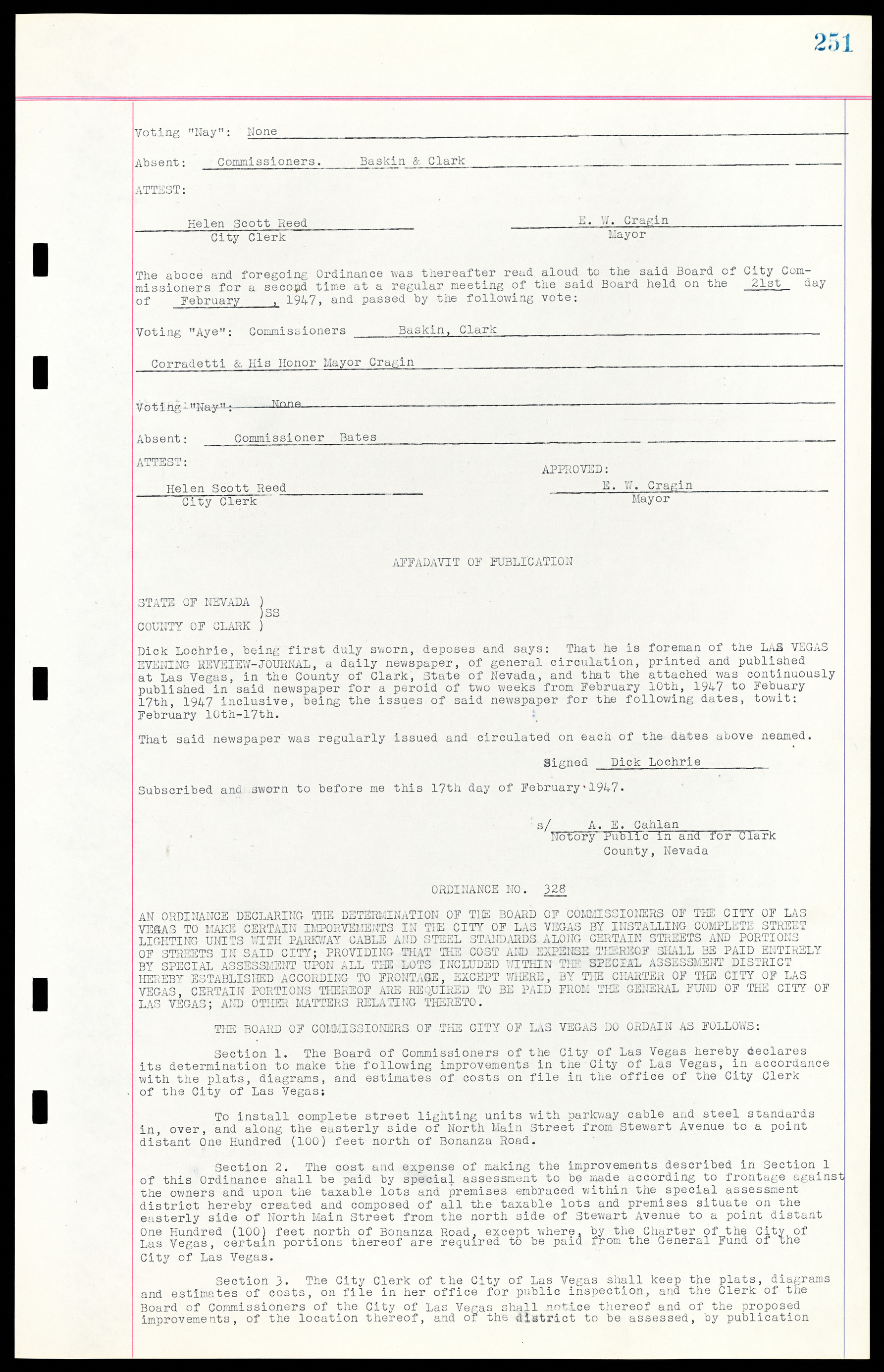 Las Vegas City Ordinances, March 31, 1933 to October 25, 1950, lvc000014-280