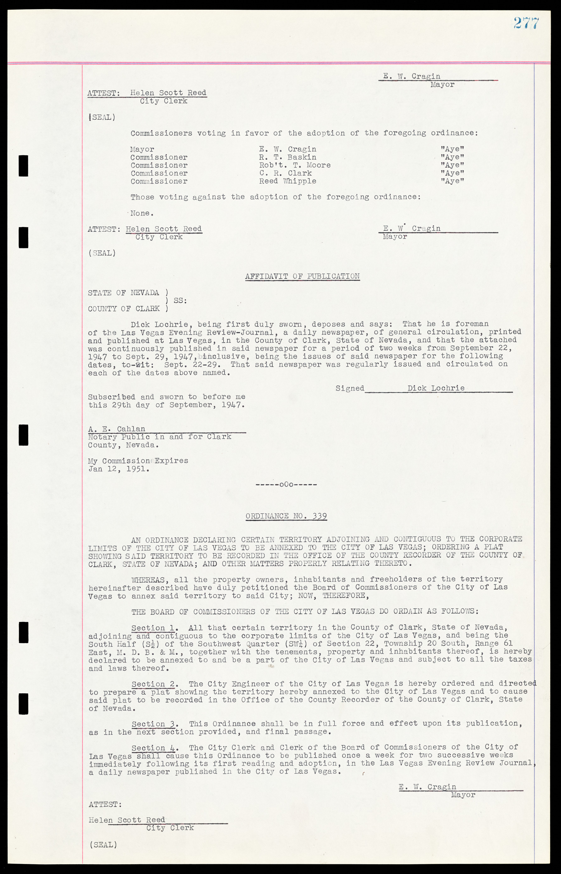 Las Vegas City Ordinances, March 31, 1933 to October 25, 1950, lvc000014-306