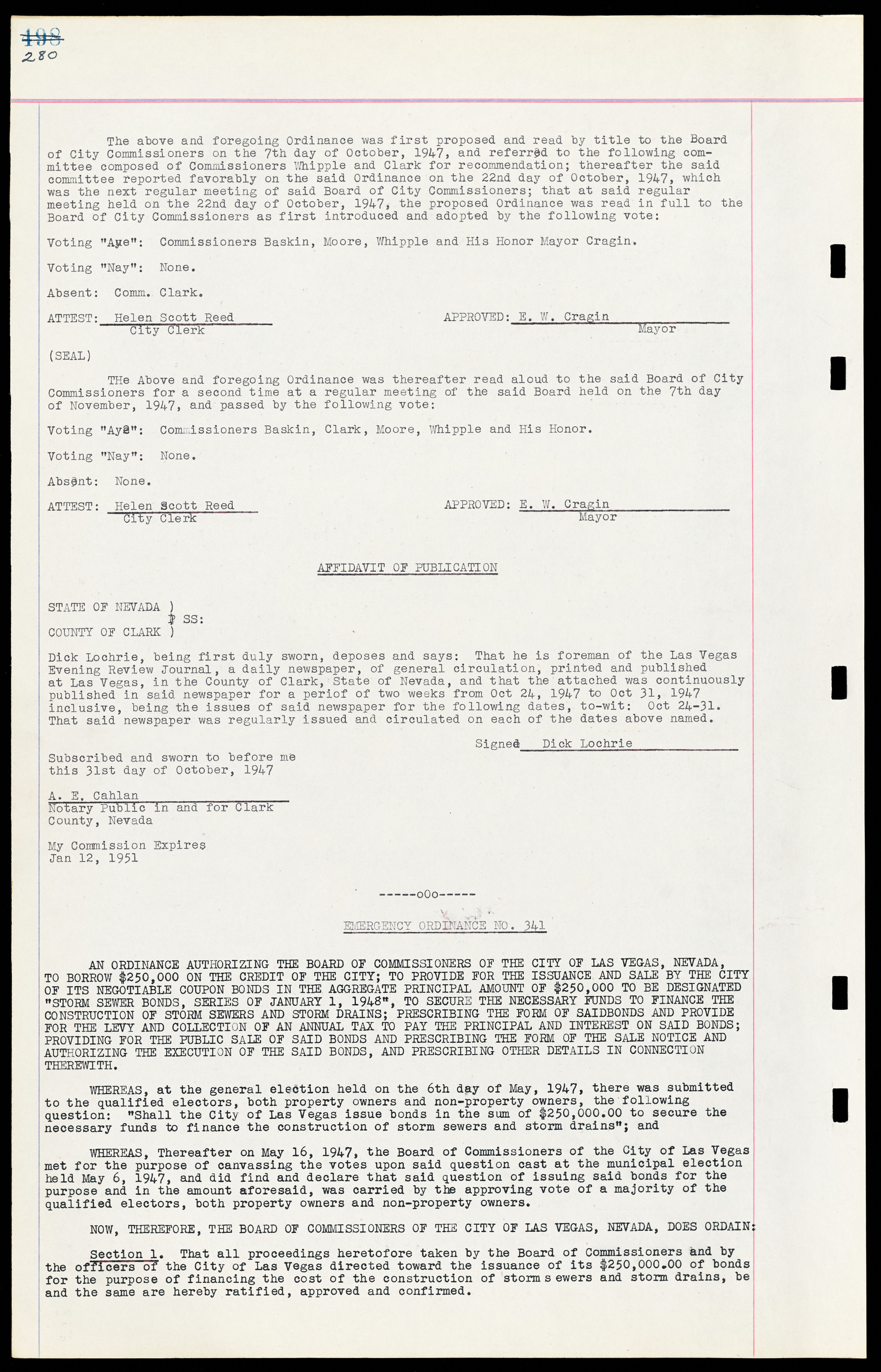 Las Vegas City Ordinances, March 31, 1933 to October 25, 1950, lvc000014-309