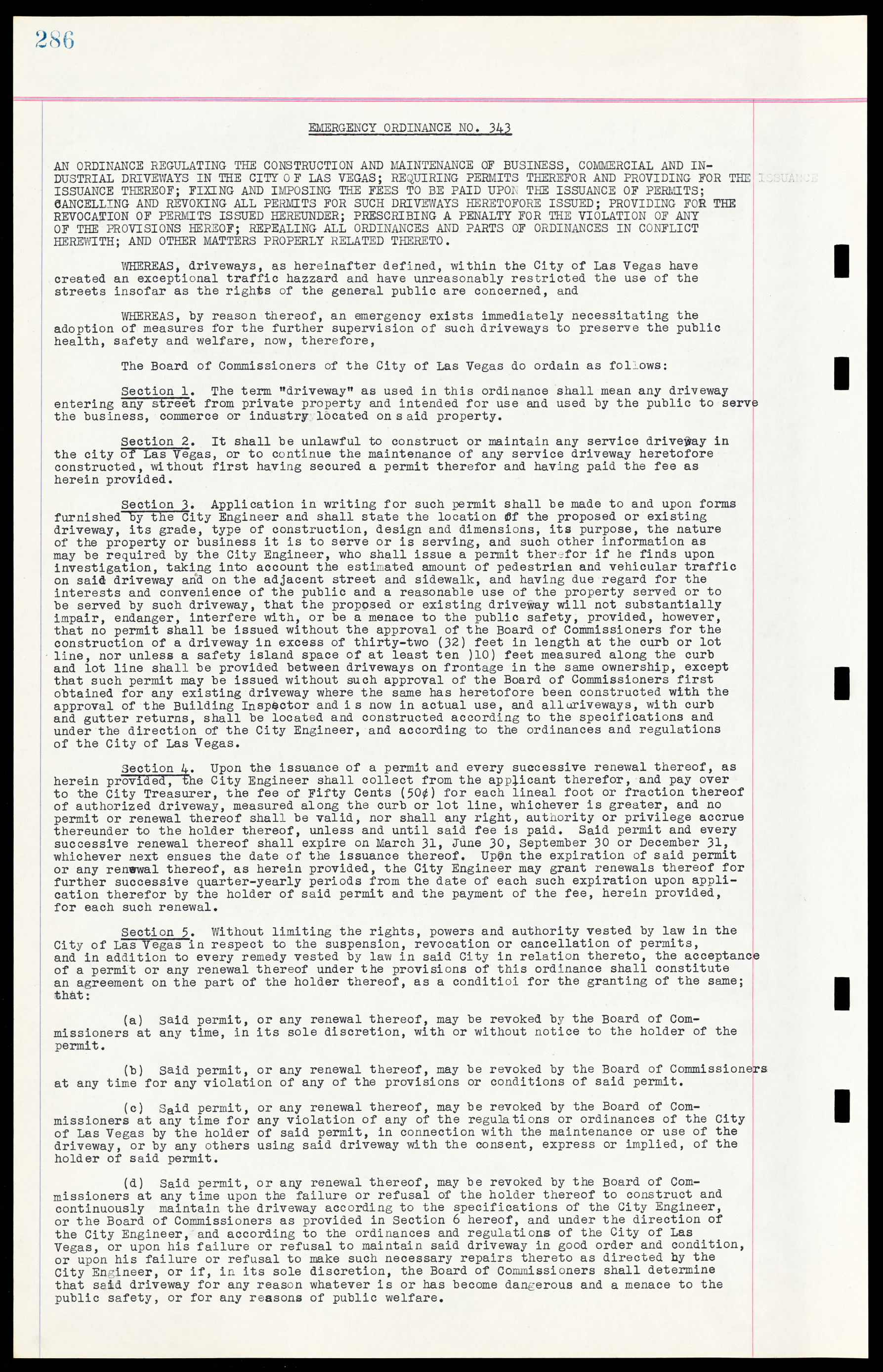 Las Vegas City Ordinances, March 31, 1933 to October 25, 1950, lvc000014-315