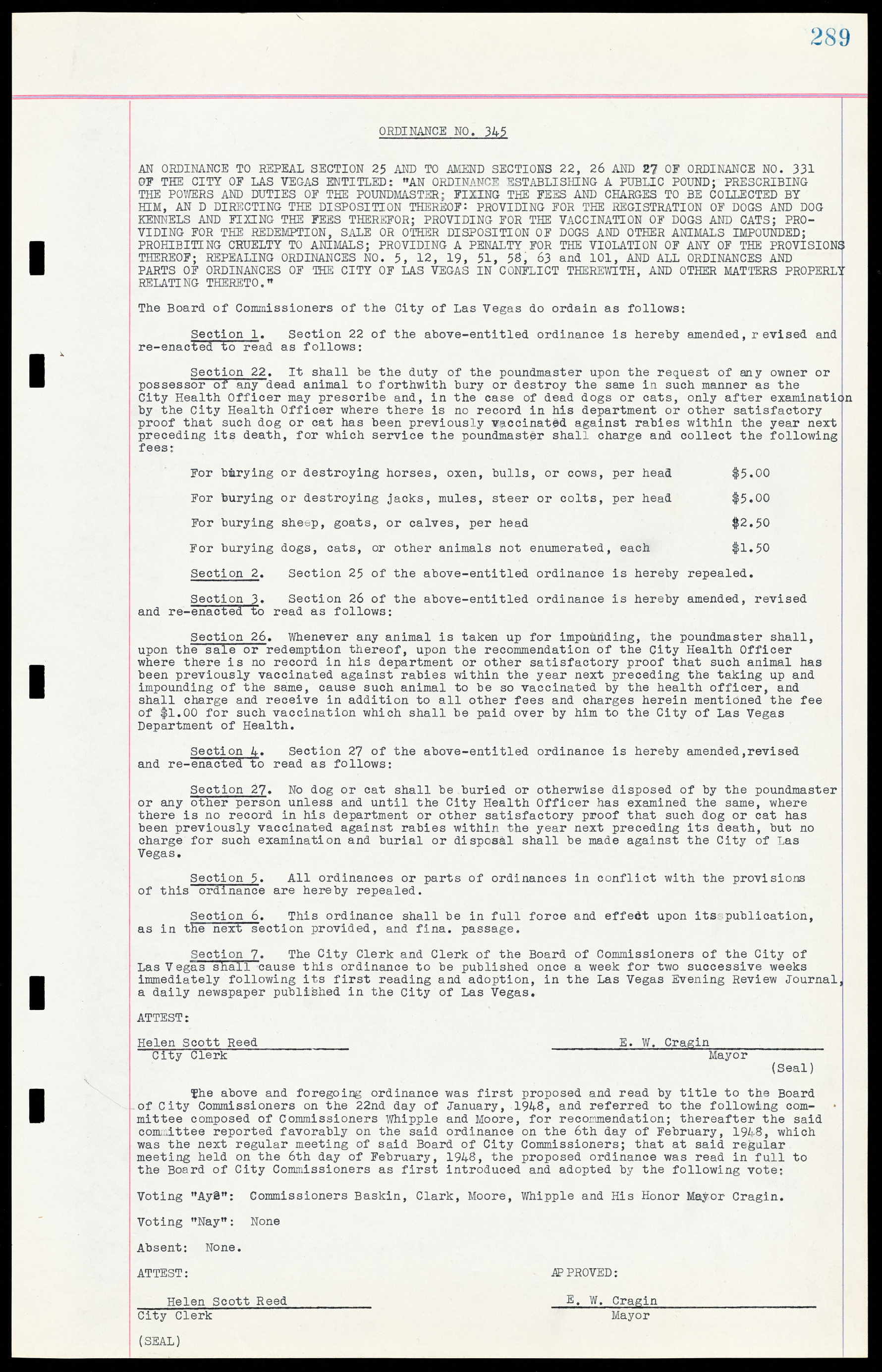 Las Vegas City Ordinances, March 31, 1933 to October 25, 1950, lvc000014-318