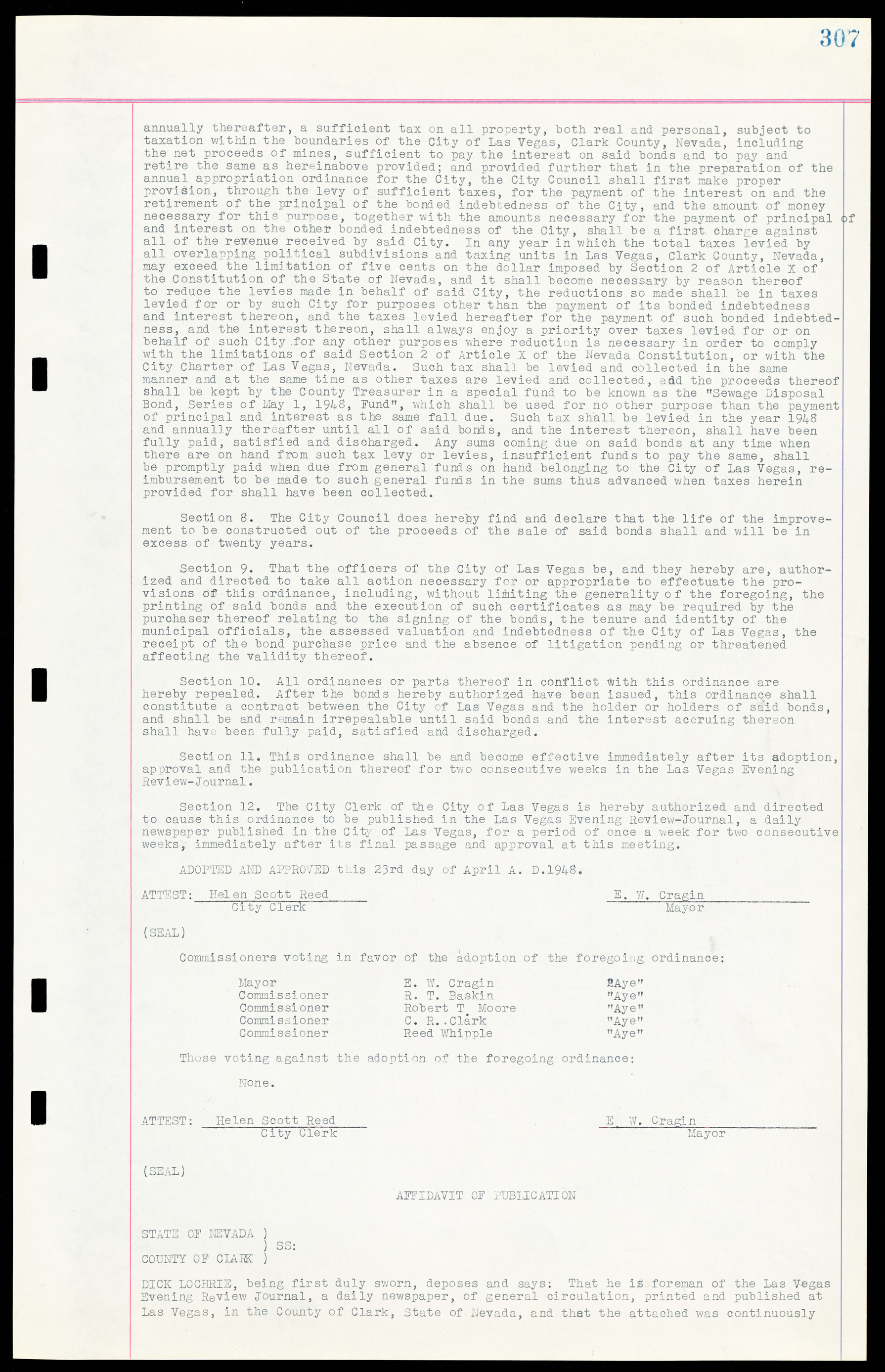 Las Vegas City Ordinances, March 31, 1933 to October 25, 1950, lvc000014-336