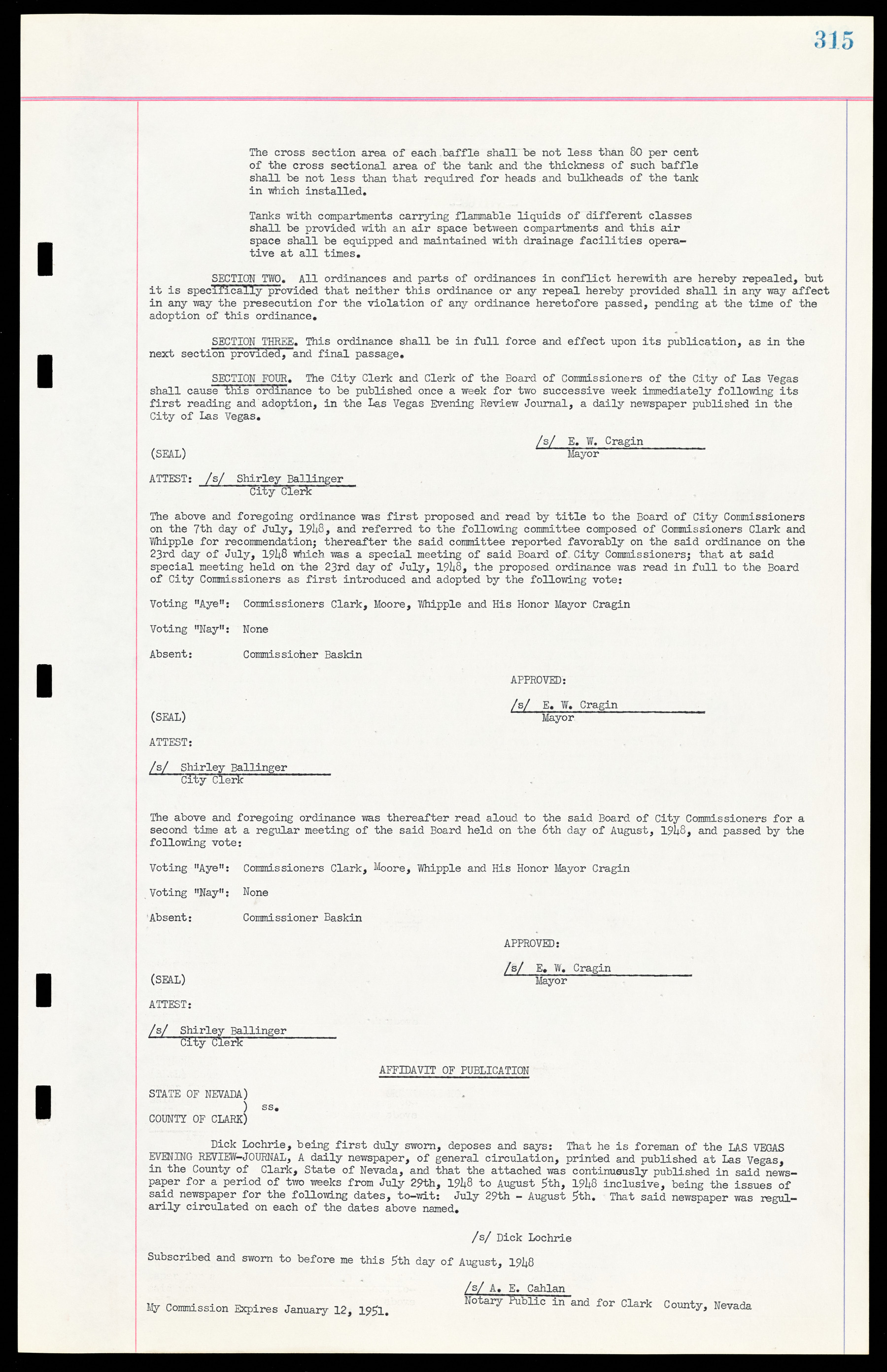 Las Vegas City Ordinances, March 31, 1933 to October 25, 1950, lvc000014-344