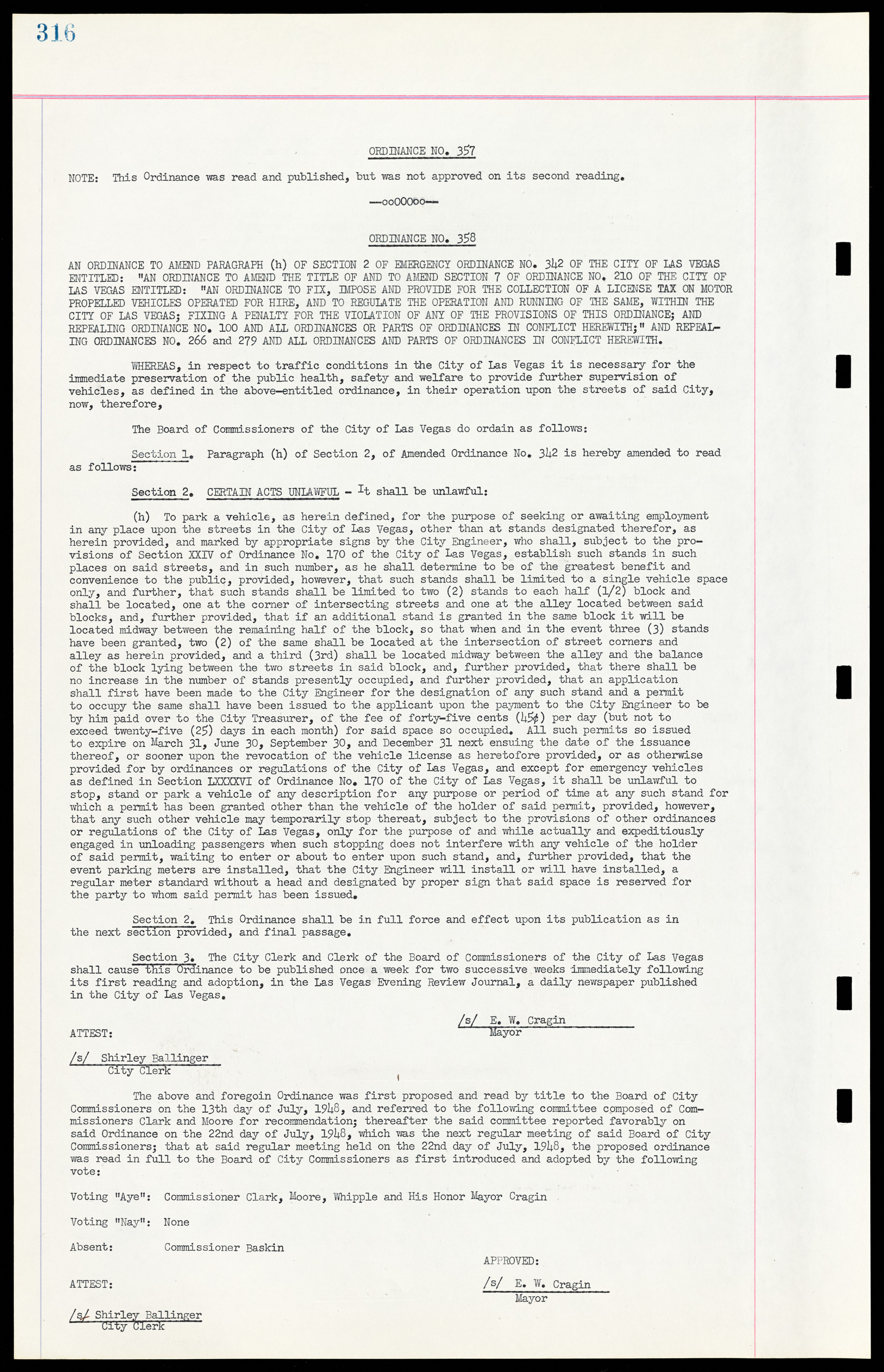 Las Vegas City Ordinances, March 31, 1933 to October 25, 1950, lvc000014-345