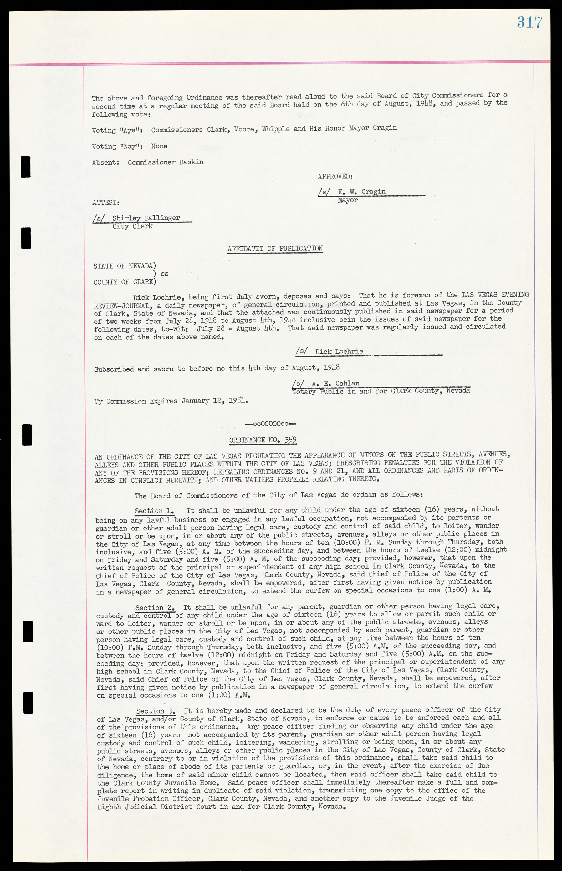 Las Vegas City Ordinances, March 31, 1933 to October 25, 1950, lvc000014-346