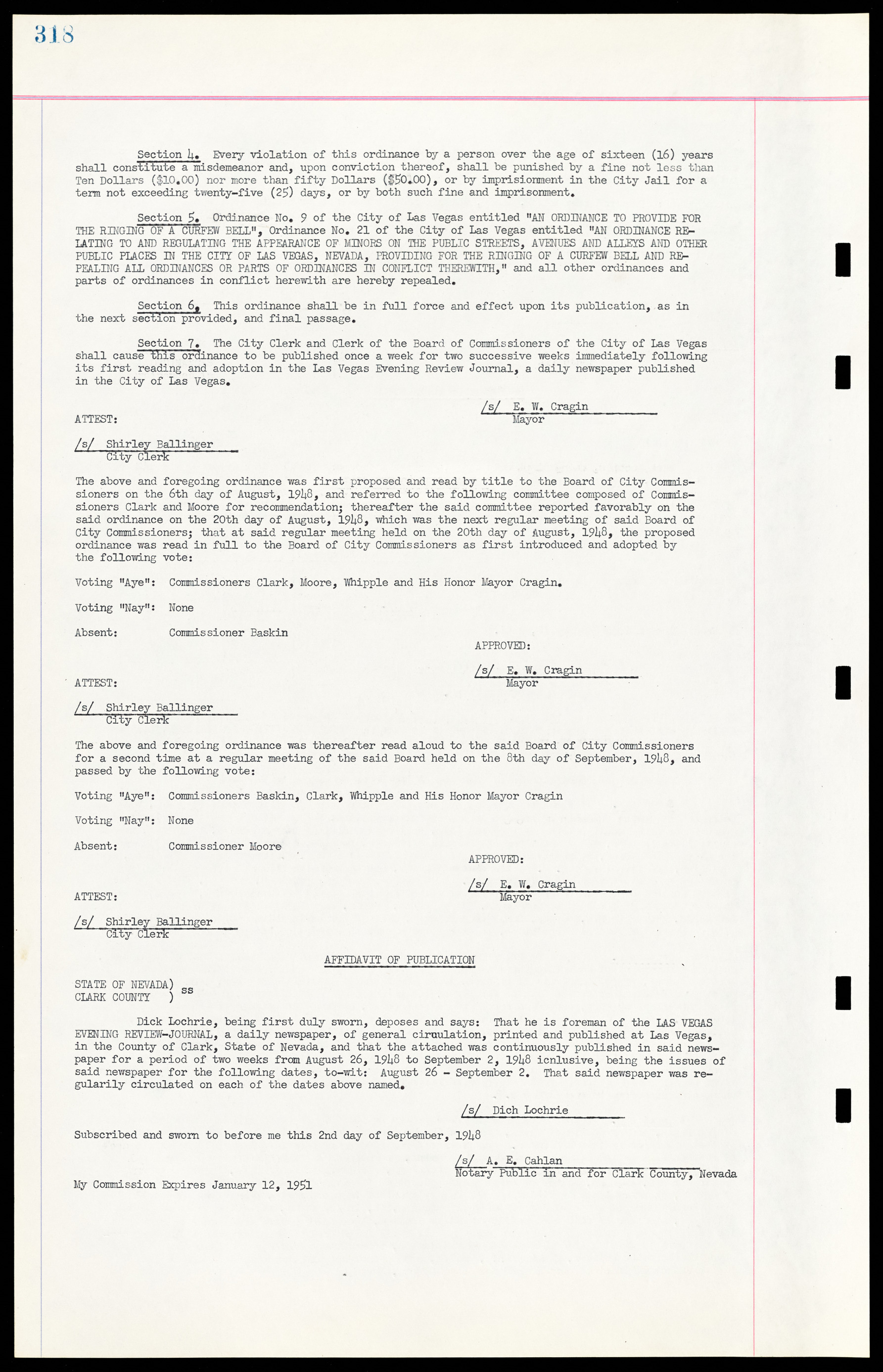 Las Vegas City Ordinances, March 31, 1933 to October 25, 1950, lvc000014-347
