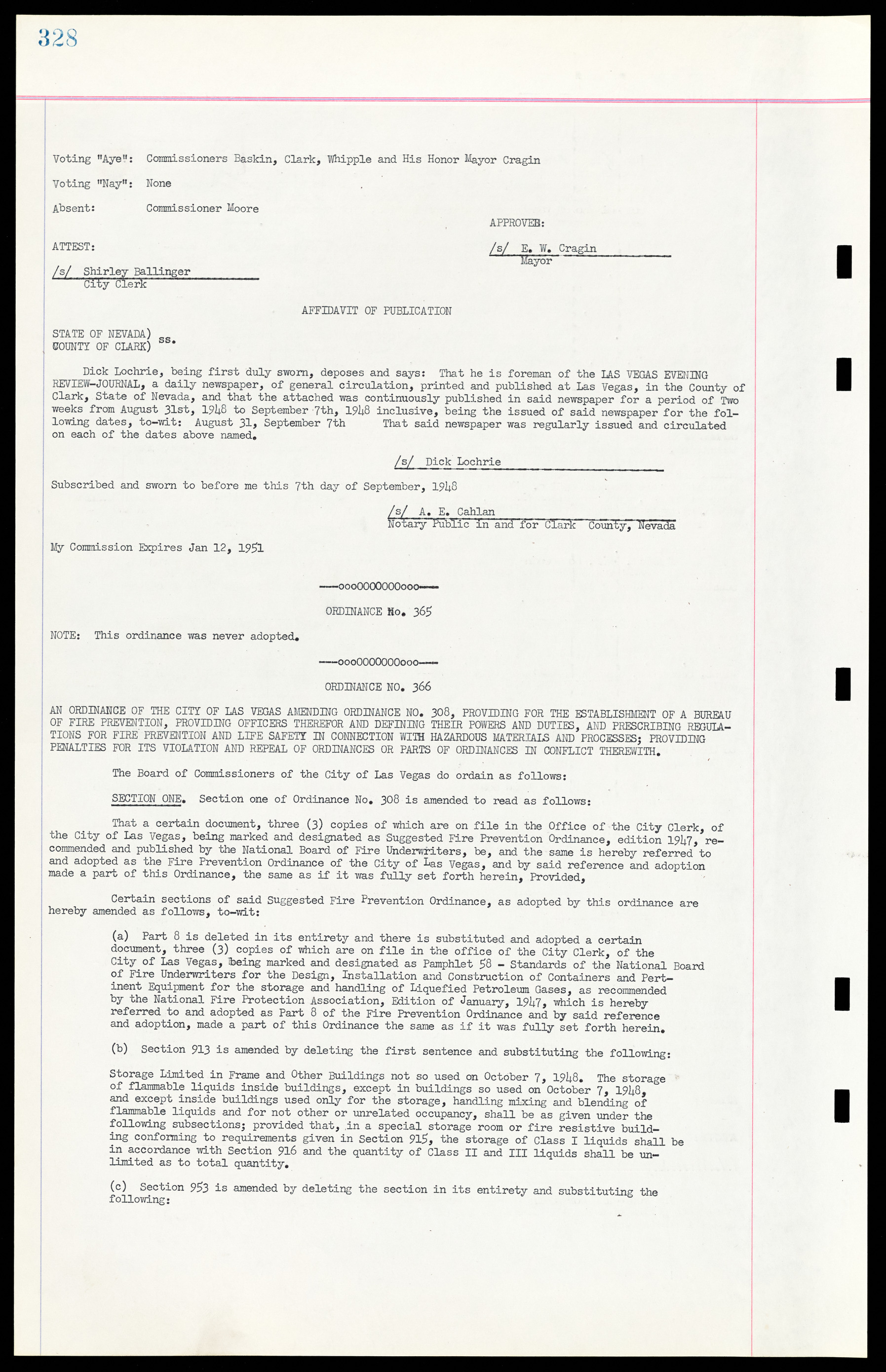 Las Vegas City Ordinances, March 31, 1933 to October 25, 1950, lvc000014-357