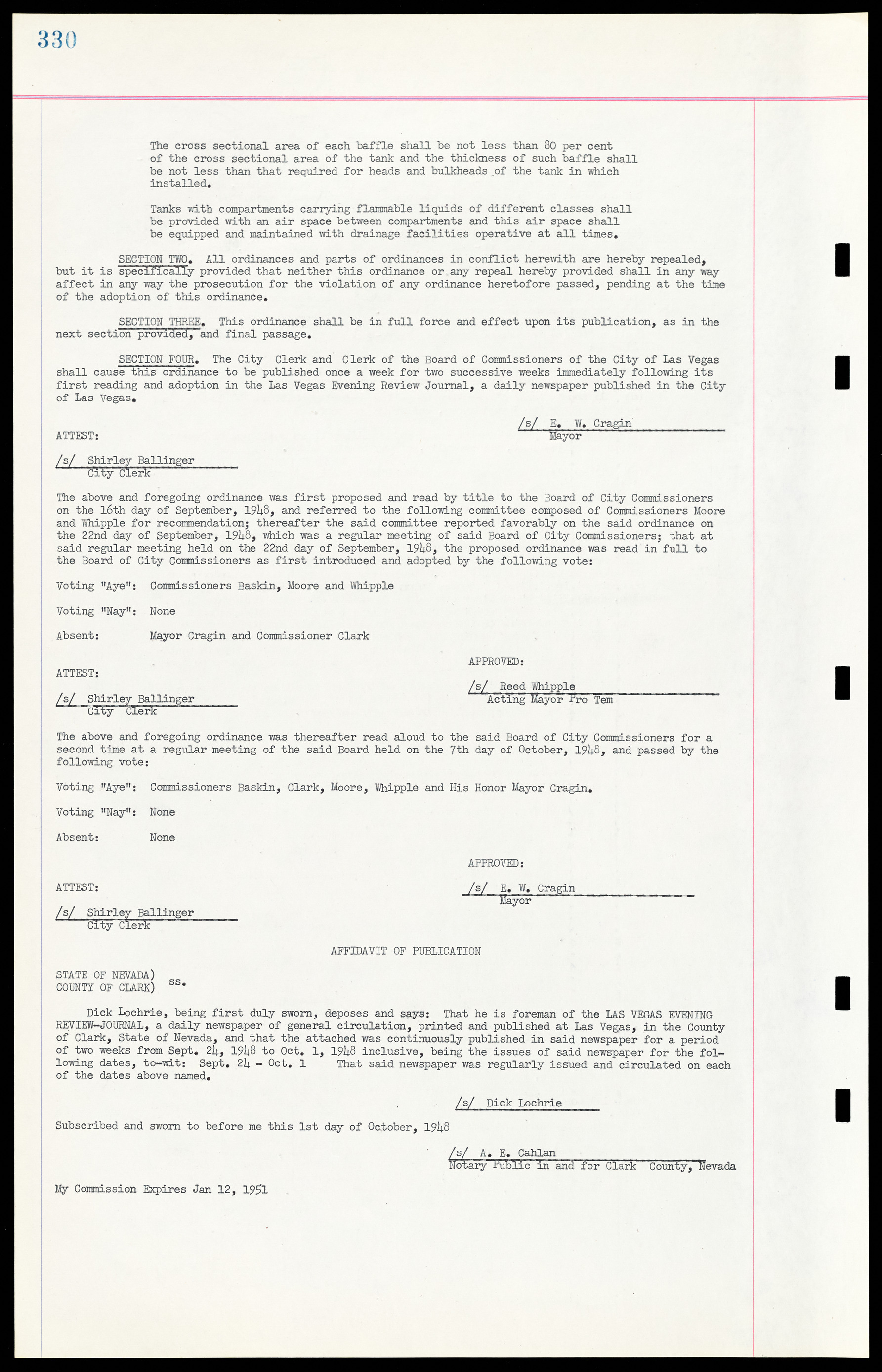 Las Vegas City Ordinances, March 31, 1933 to October 25, 1950, lvc000014-359