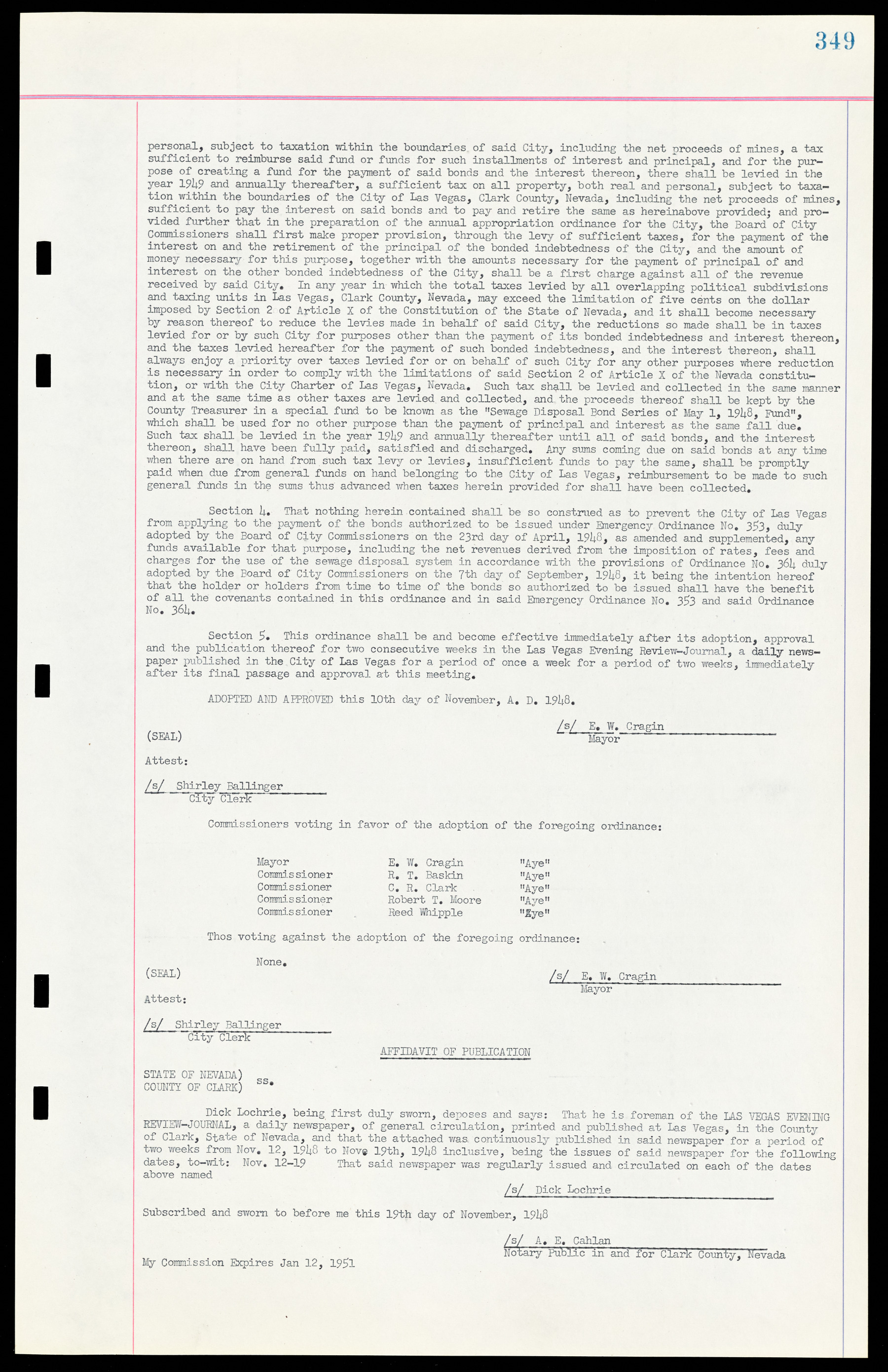 Las Vegas City Ordinances, March 31, 1933 to October 25, 1950, lvc000014-378