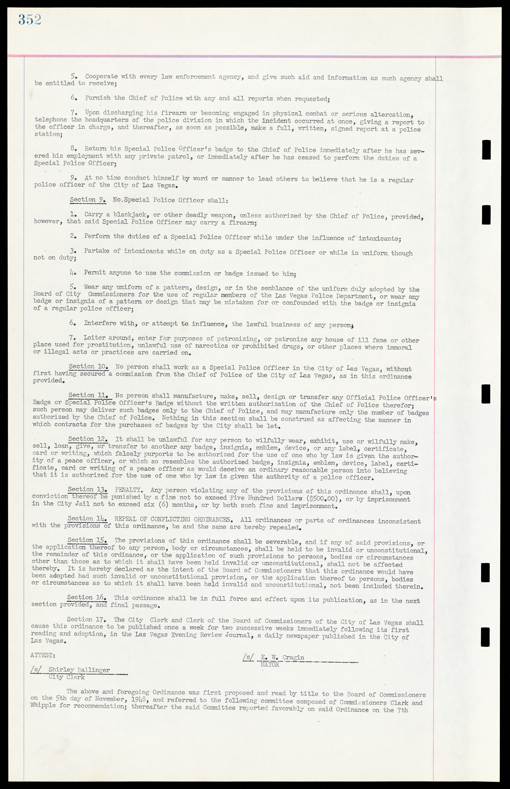 Las Vegas City Ordinances, March 31, 1933 to October 25, 1950, lvc000014-381