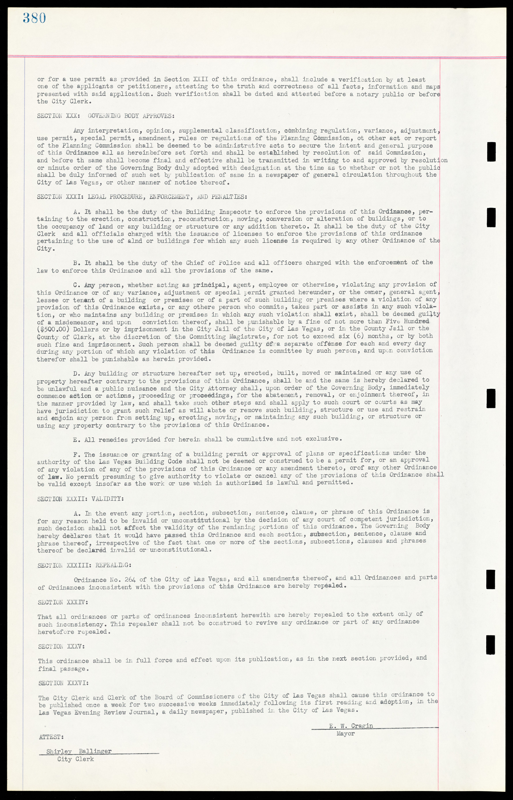 Las Vegas City Ordinances, March 31, 1933 to October 25, 1950, lvc000014-409