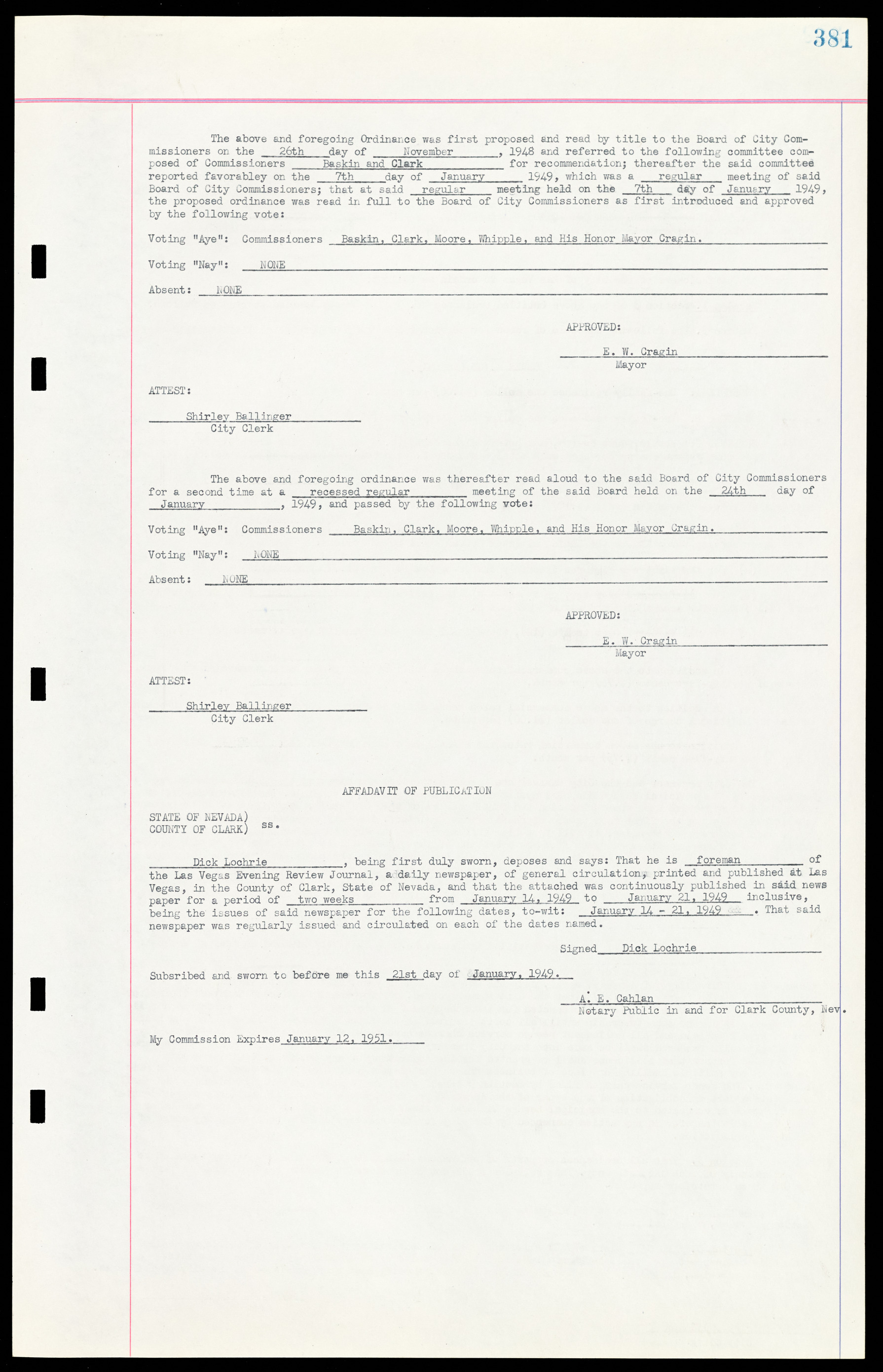 Las Vegas City Ordinances, March 31, 1933 to October 25, 1950, lvc000014-410