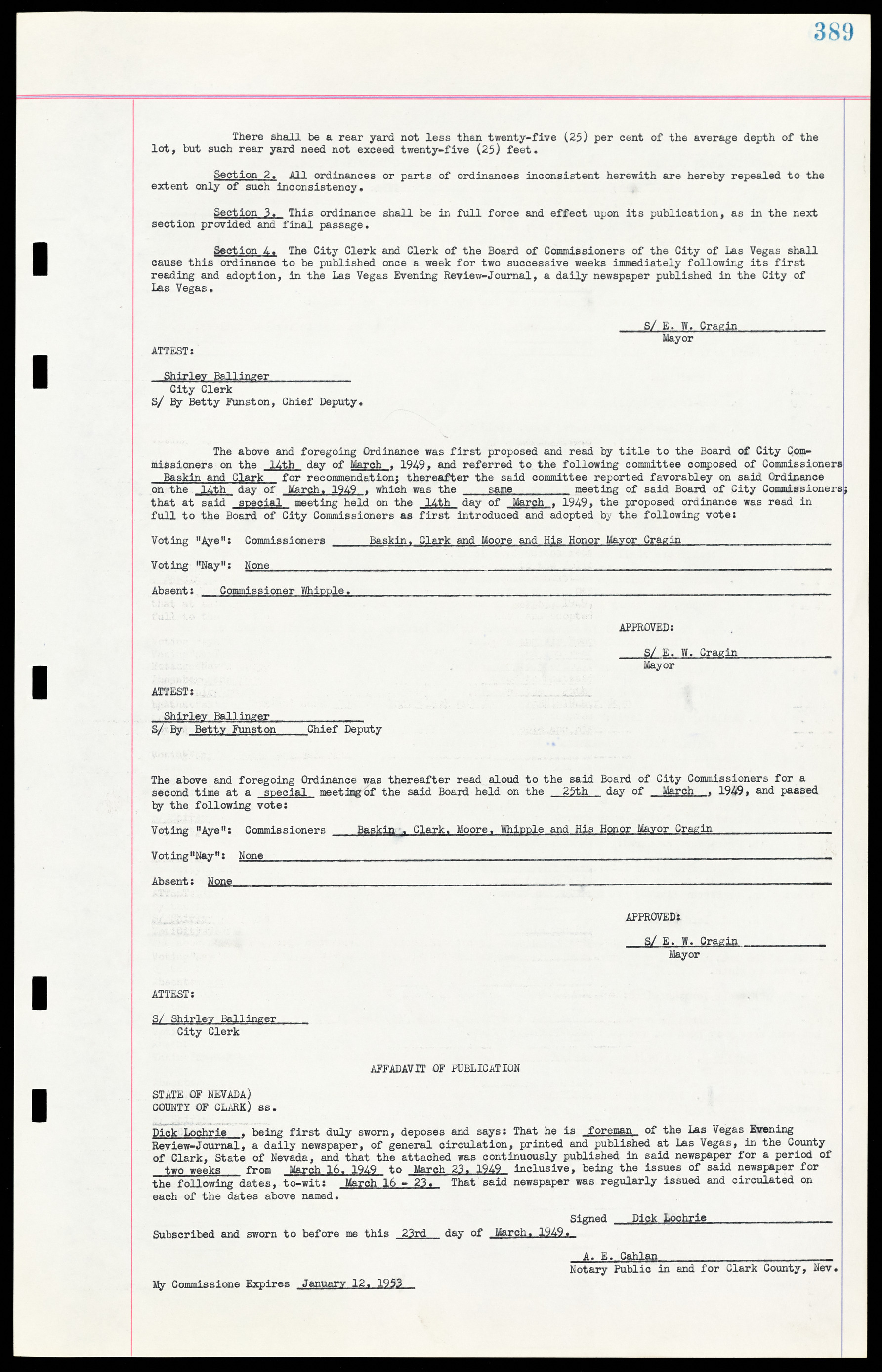 Las Vegas City Ordinances, March 31, 1933 to October 25, 1950, lvc000014-418