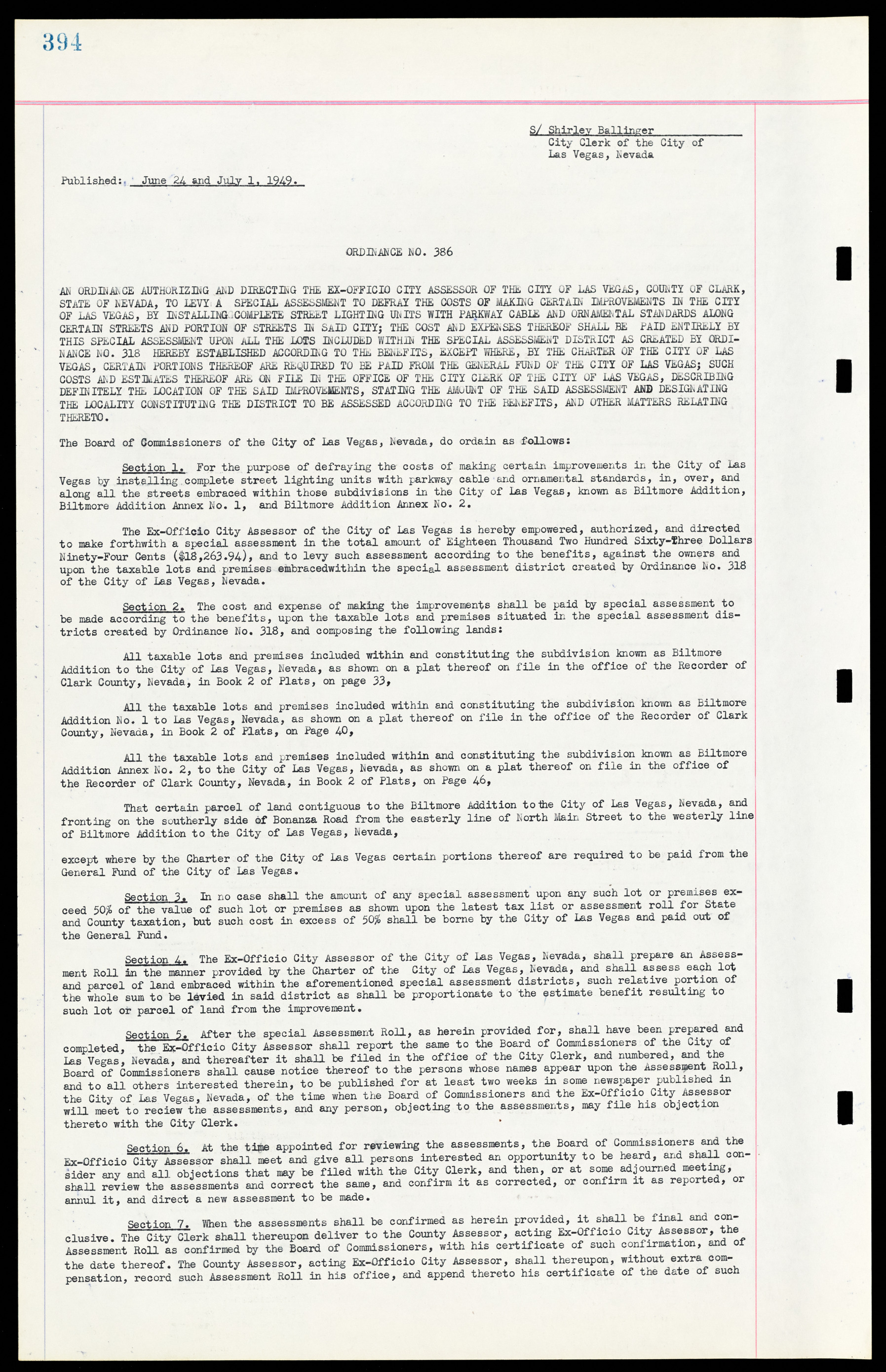 Las Vegas City Ordinances, March 31, 1933 to October 25, 1950, lvc000014-423