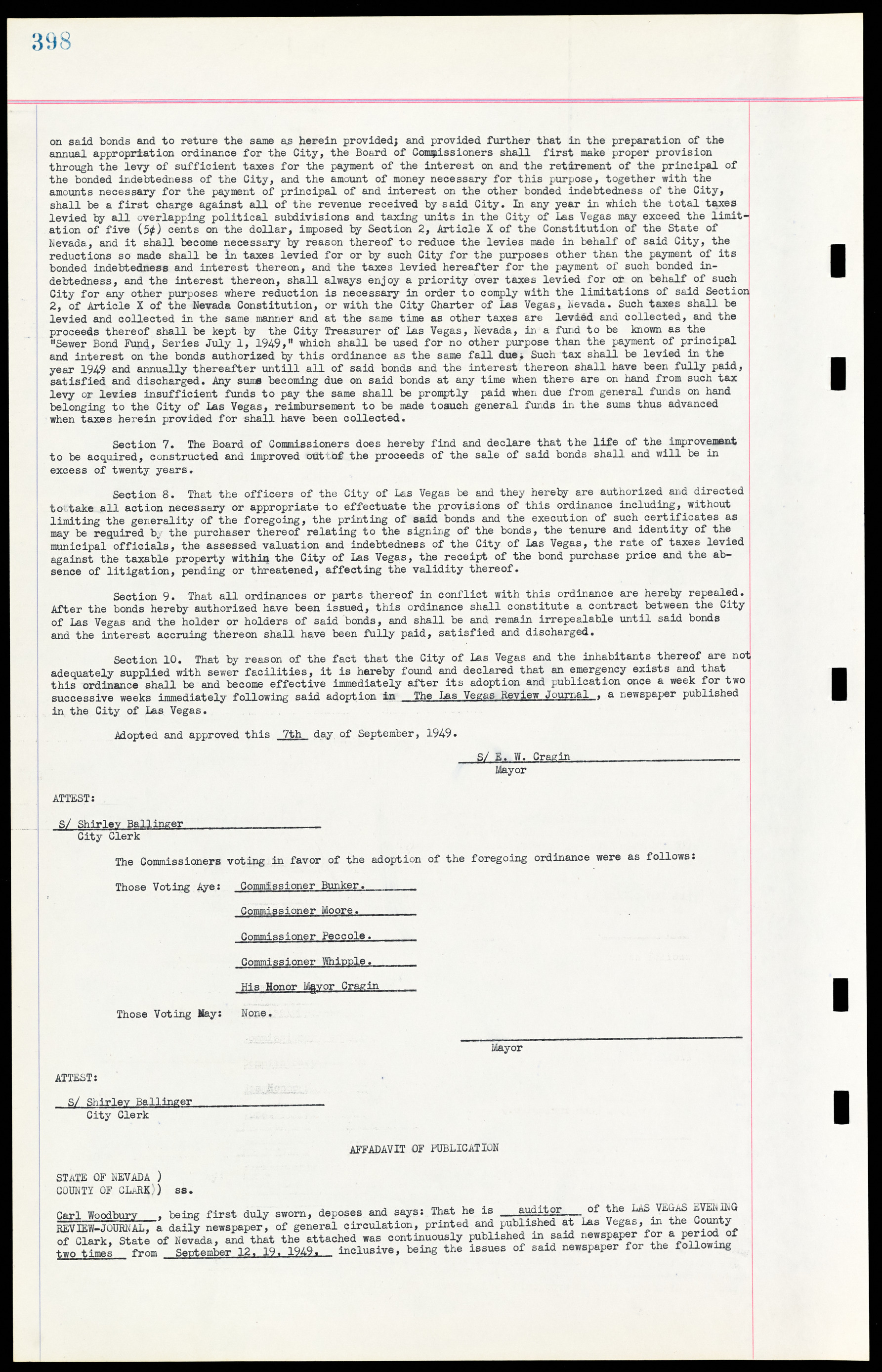 Las Vegas City Ordinances, March 31, 1933 to October 25, 1950, lvc000014-427