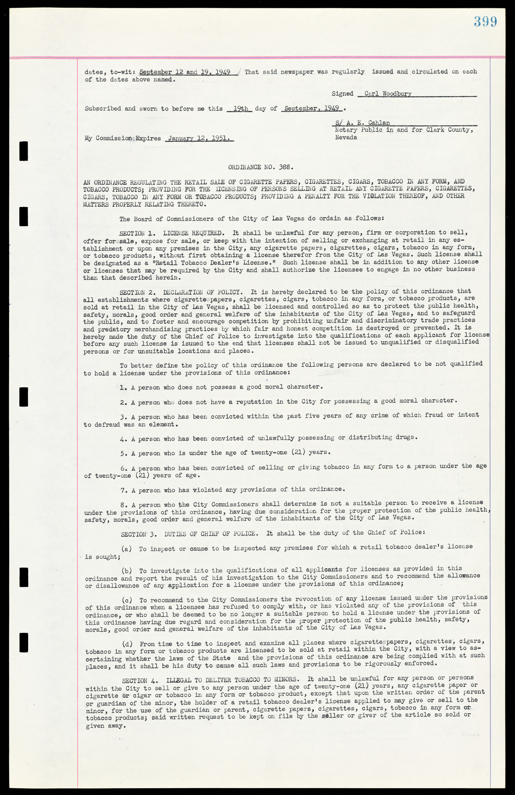 Las Vegas City Ordinances, March 31, 1933 to October 25, 1950, lvc000014-428