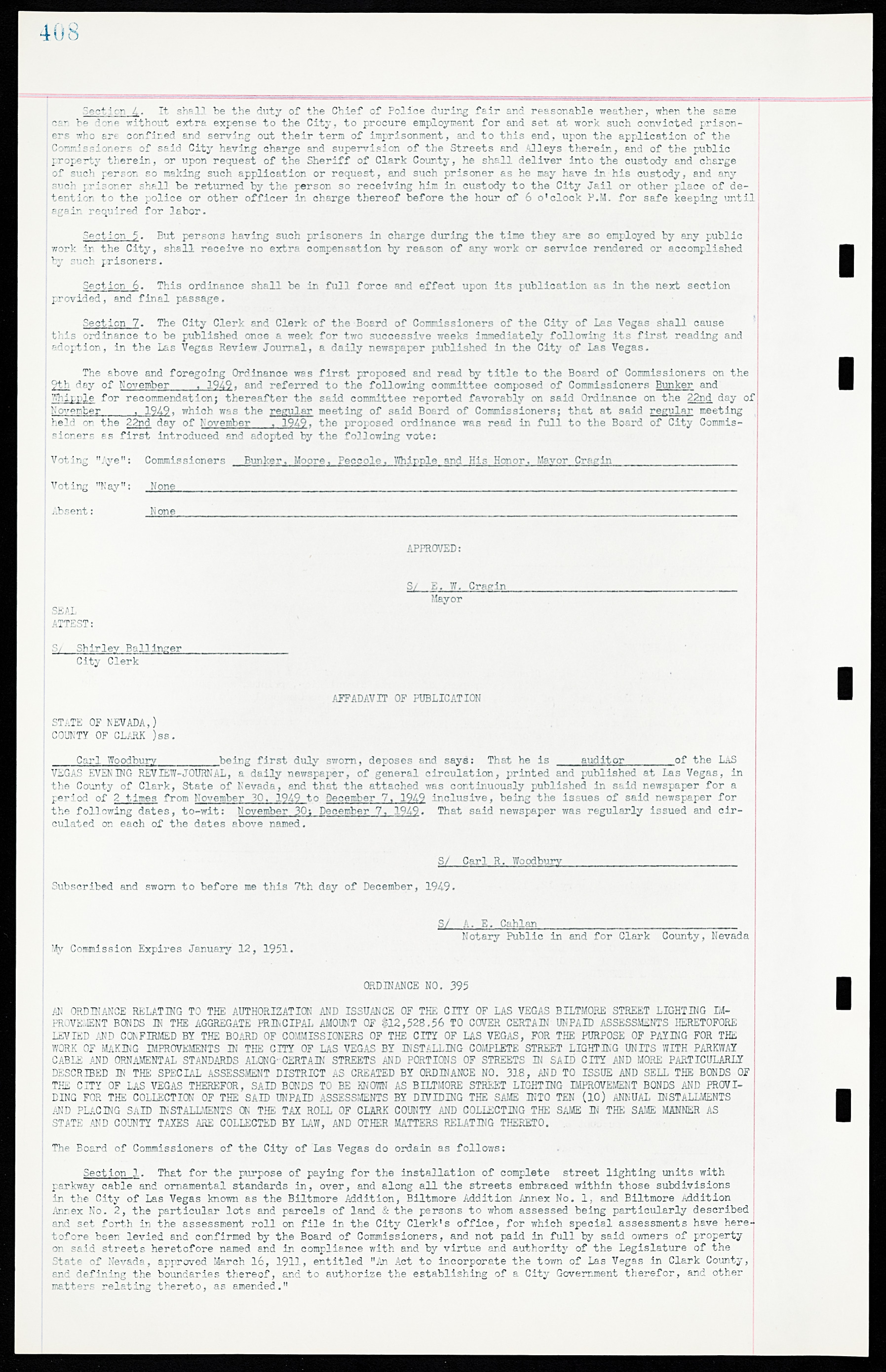 Las Vegas City Ordinances, March 31, 1933 to October 25, 1950, lvc000014-437