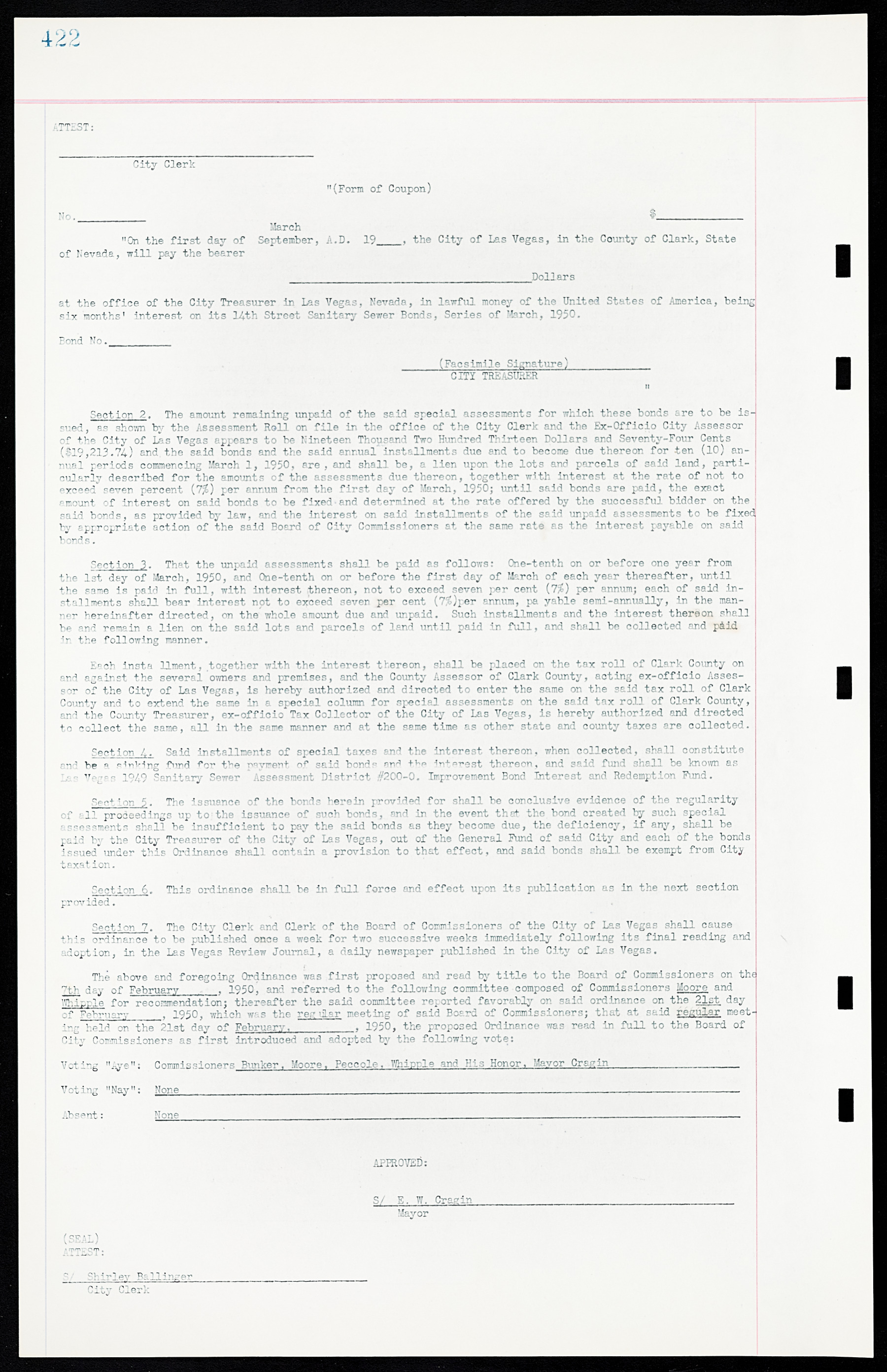 Las Vegas City Ordinances, March 31, 1933 to October 25, 1950, lvc000014-457