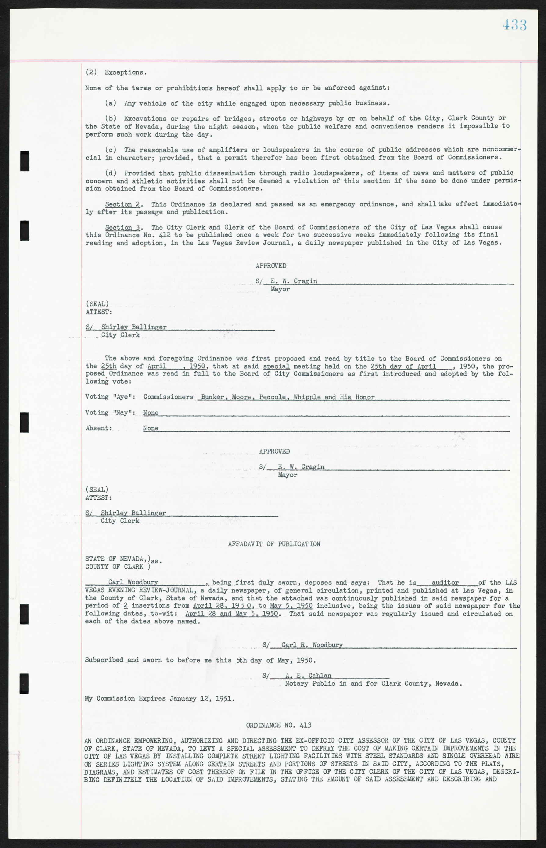 Las Vegas City Ordinances, March 31, 1933 to October 25, 1950, lvc000014-469