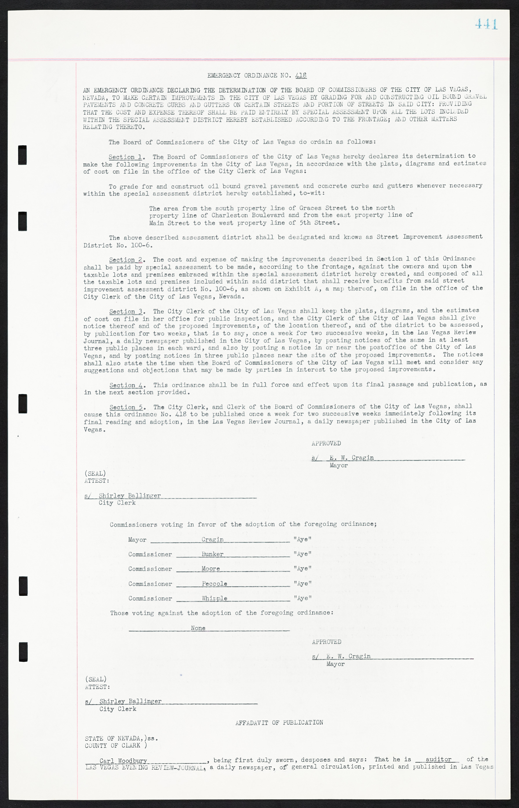 Las Vegas City Ordinances, March 31, 1933 to October 25, 1950, lvc000014-477