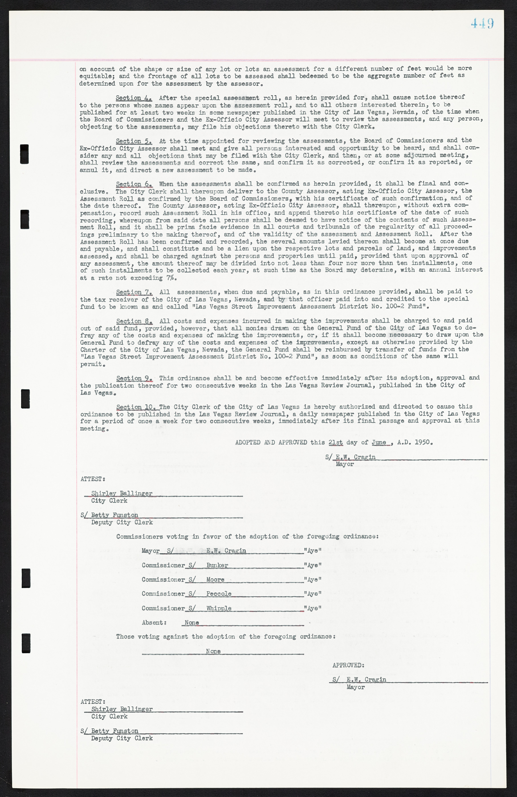 Las Vegas City Ordinances, March 31, 1933 to October 25, 1950, lvc000014-485