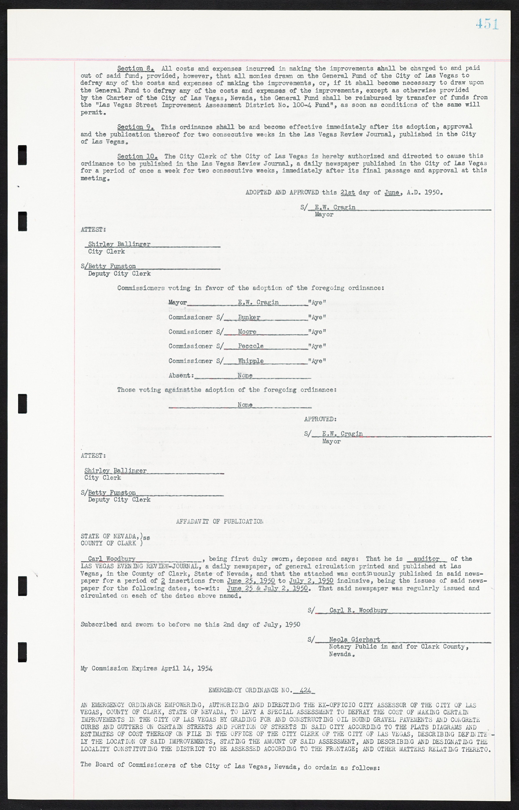 Las Vegas City Ordinances, March 31, 1933 to October 25, 1950, lvc000014-487