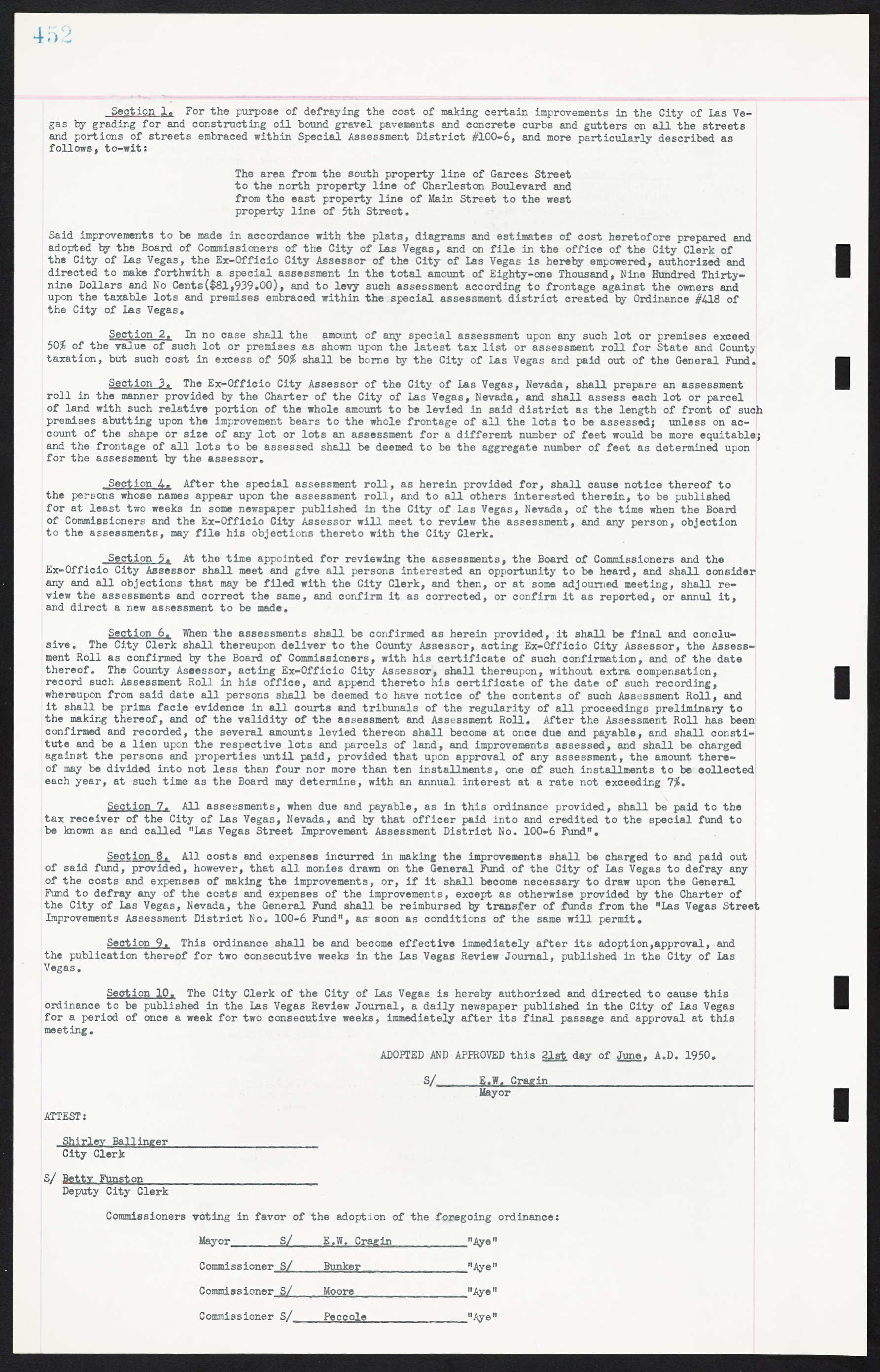 Las Vegas City Ordinances, March 31, 1933 to October 25, 1950, lvc000014-488