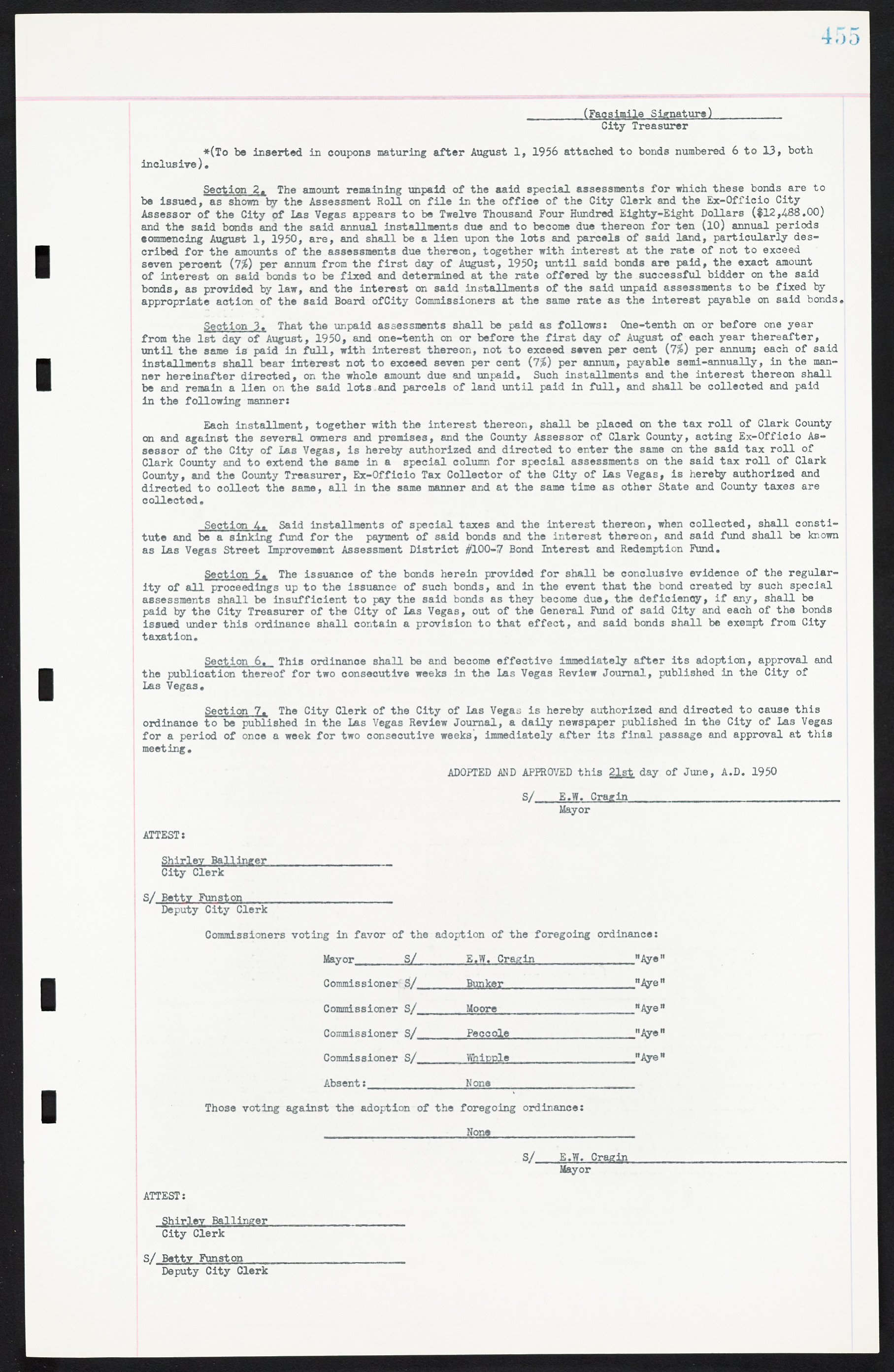 Las Vegas City Ordinances, March 31, 1933 to October 25, 1950, lvc000014-491