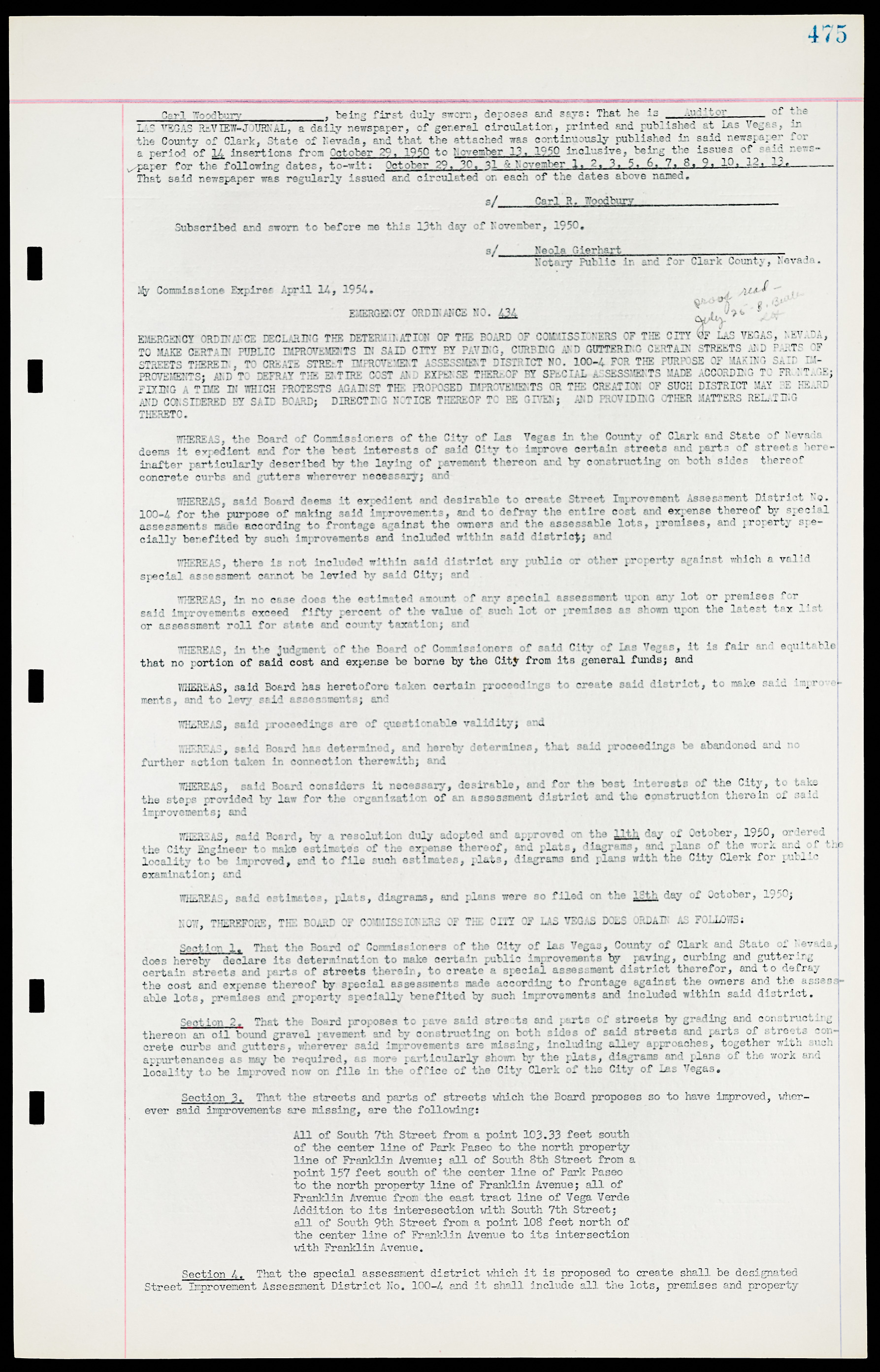 Las Vegas City Ordinances, March 31, 1933 to October 25, 1950, lvc000014-510