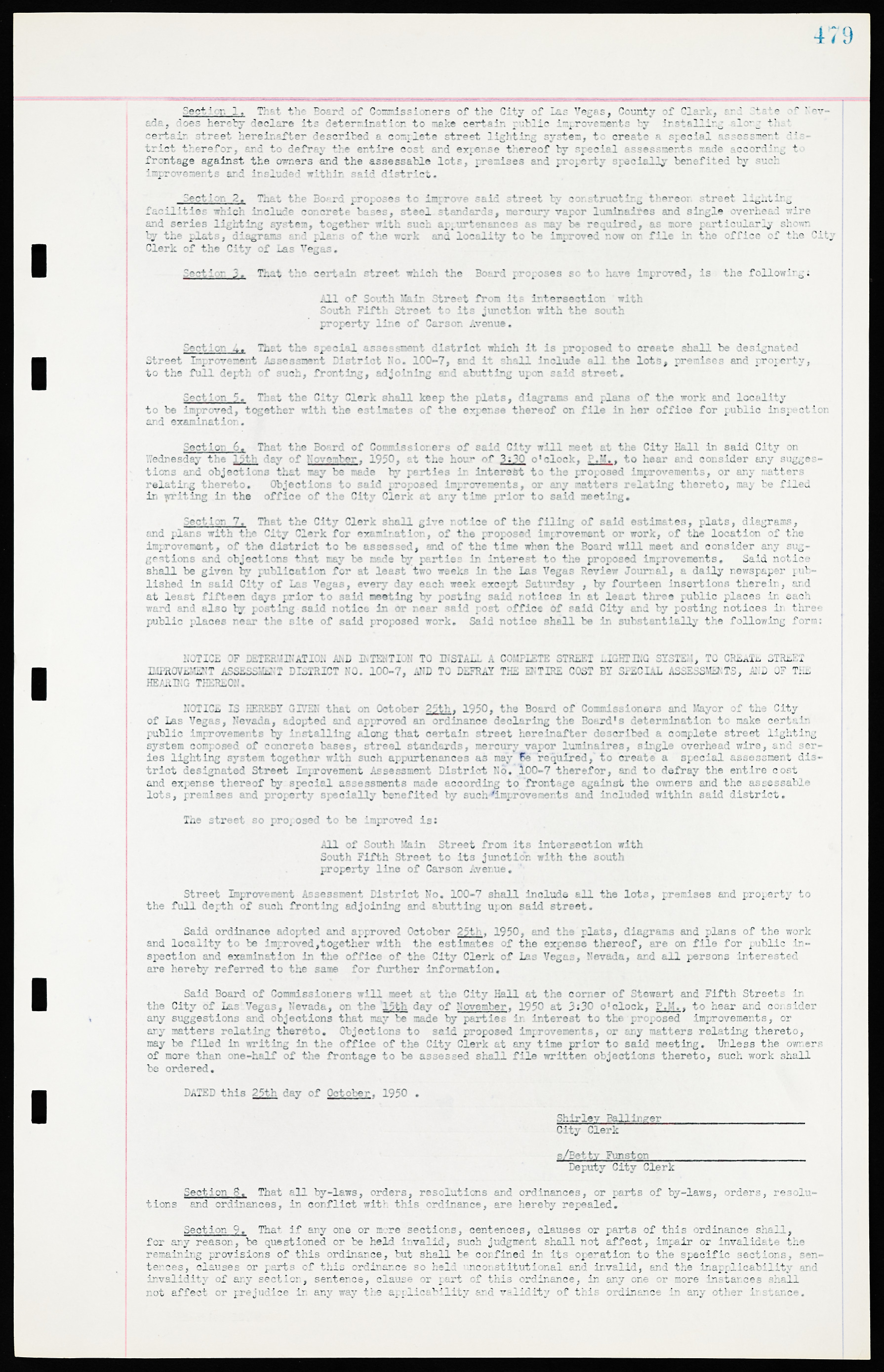 Las Vegas City Ordinances, March 31, 1933 to October 25, 1950, lvc000014-514