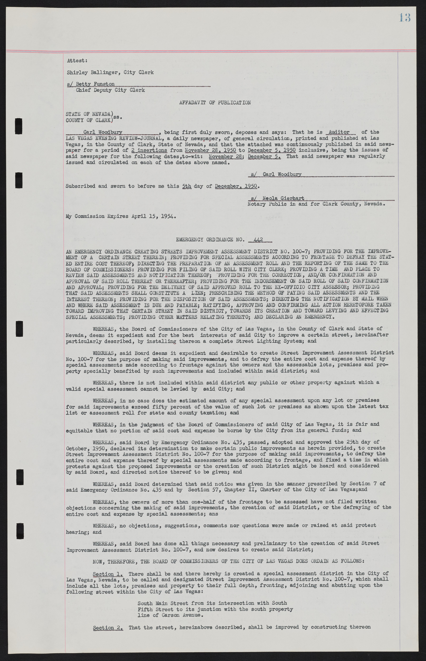 Las Vegas City Ordinances, November 13, 1950 to August 6, 1958, lvc000015-21