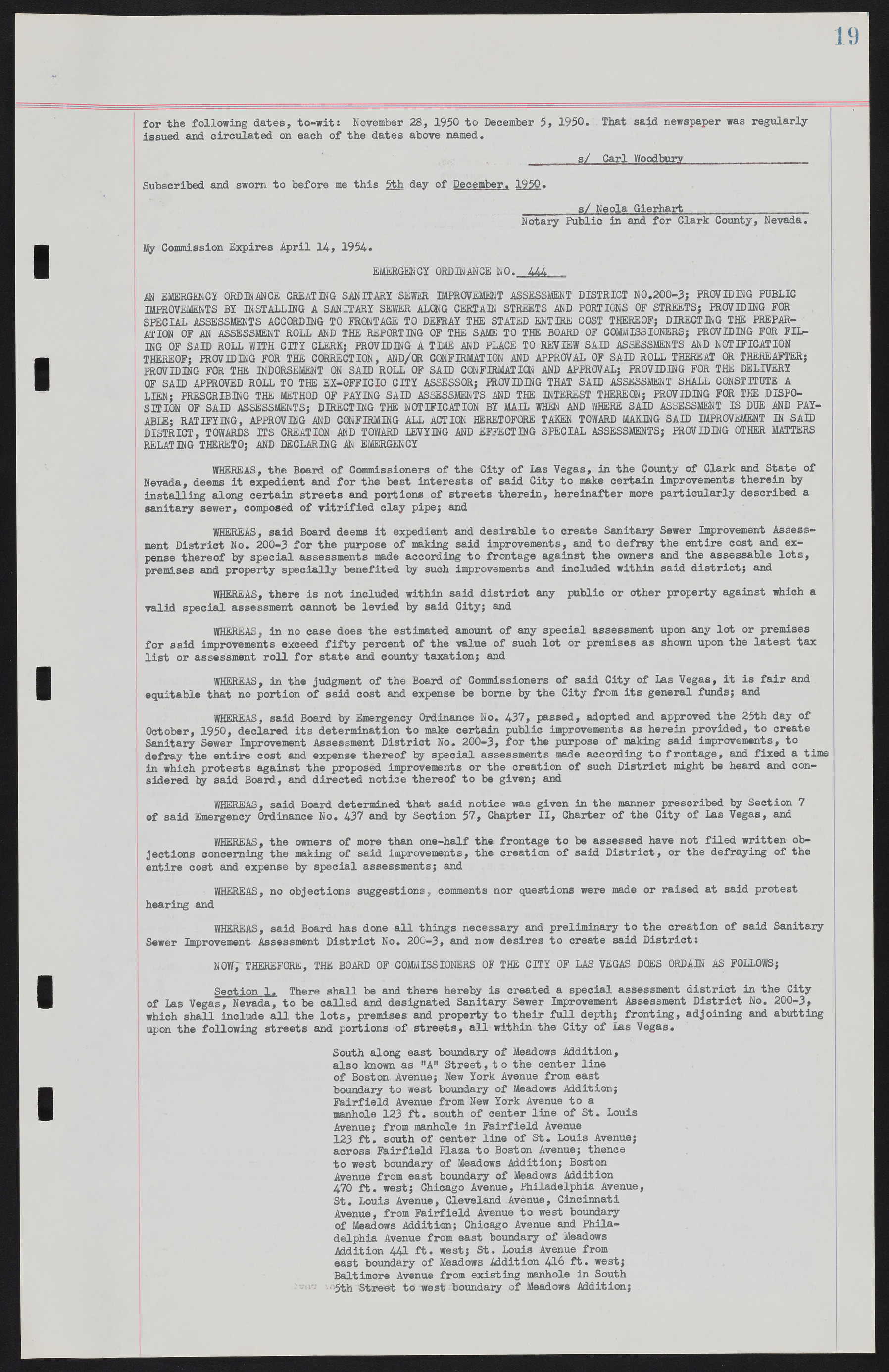 Las Vegas City Ordinances, November 13, 1950 to August 6, 1958, lvc000015-27