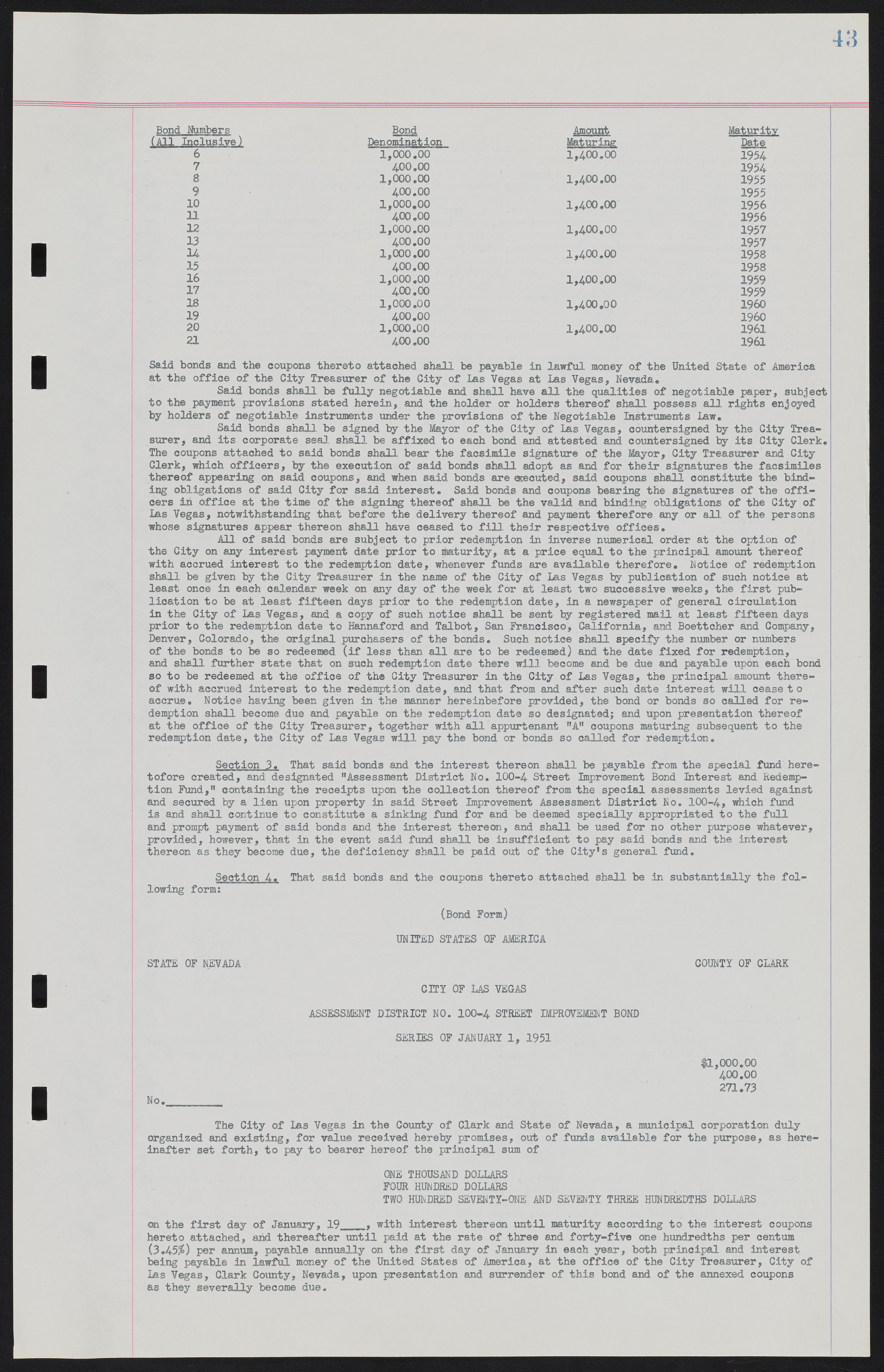 Las Vegas City Ordinances, November 13, 1950 to August 6, 1958, lvc000015-51