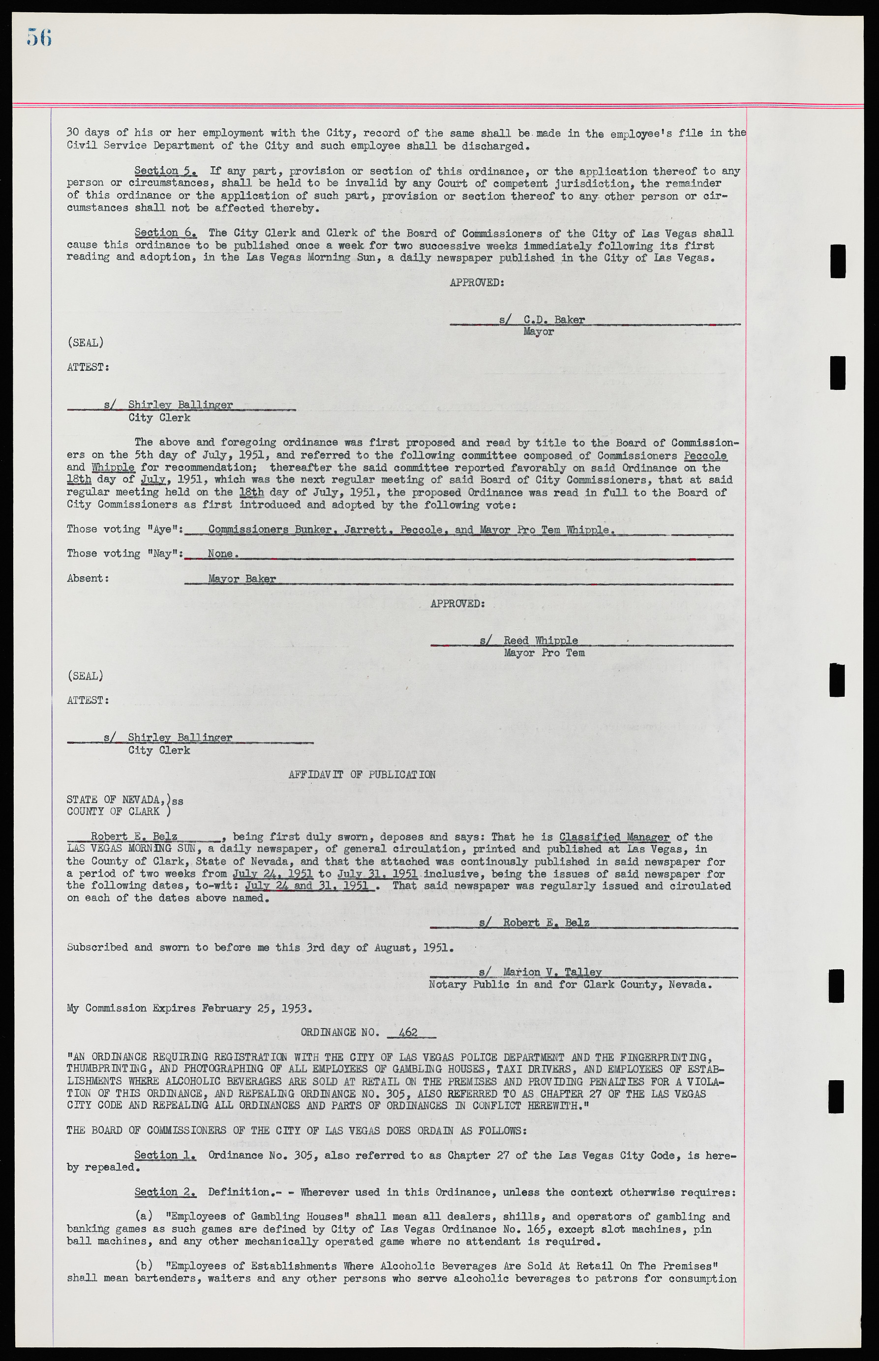 Las Vegas City Ordinances, November 13, 1950 to August 6, 1958, lvc000015-64