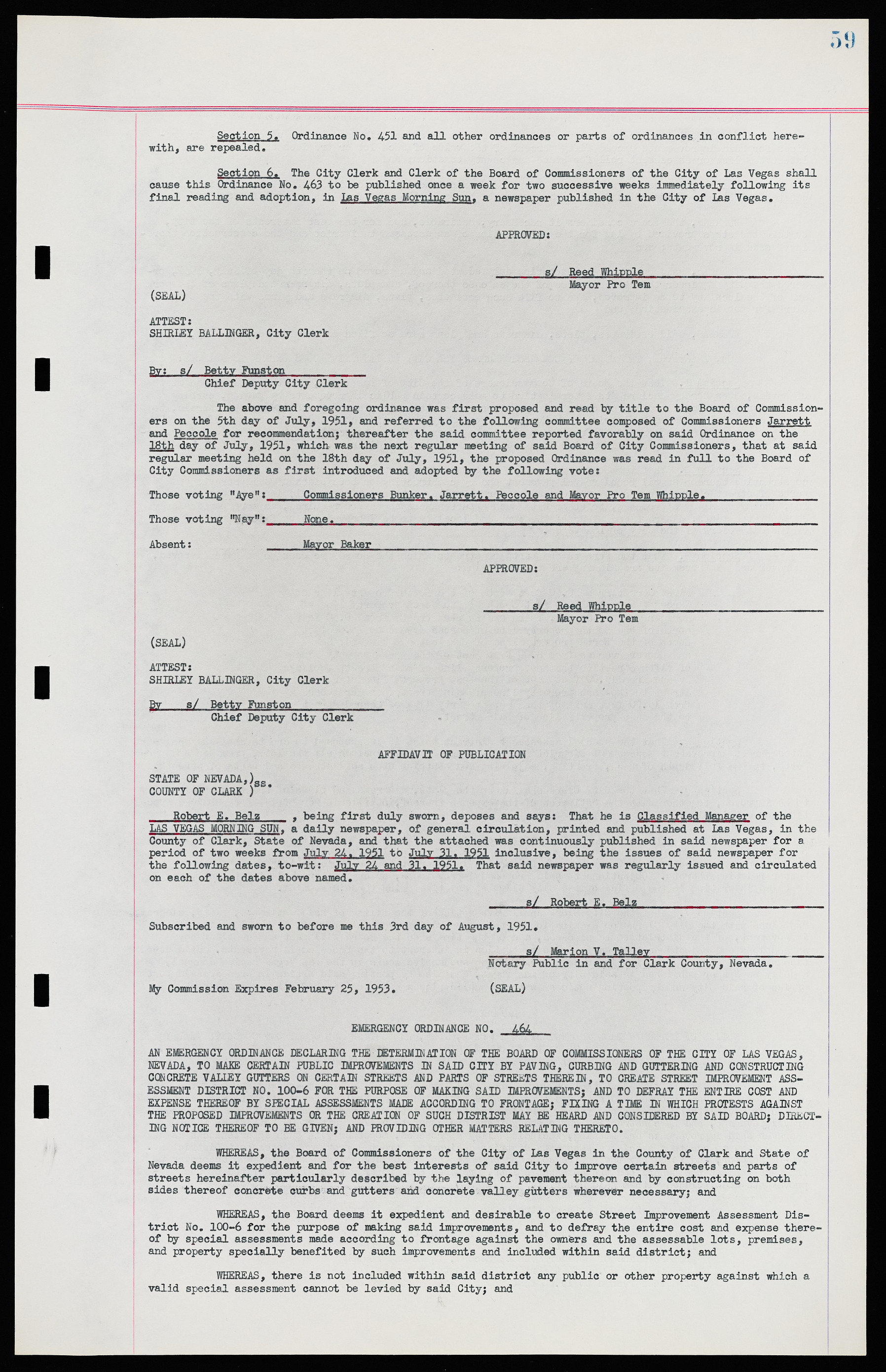 Las Vegas City Ordinances, November 13, 1950 to August 6, 1958, lvc000015-67