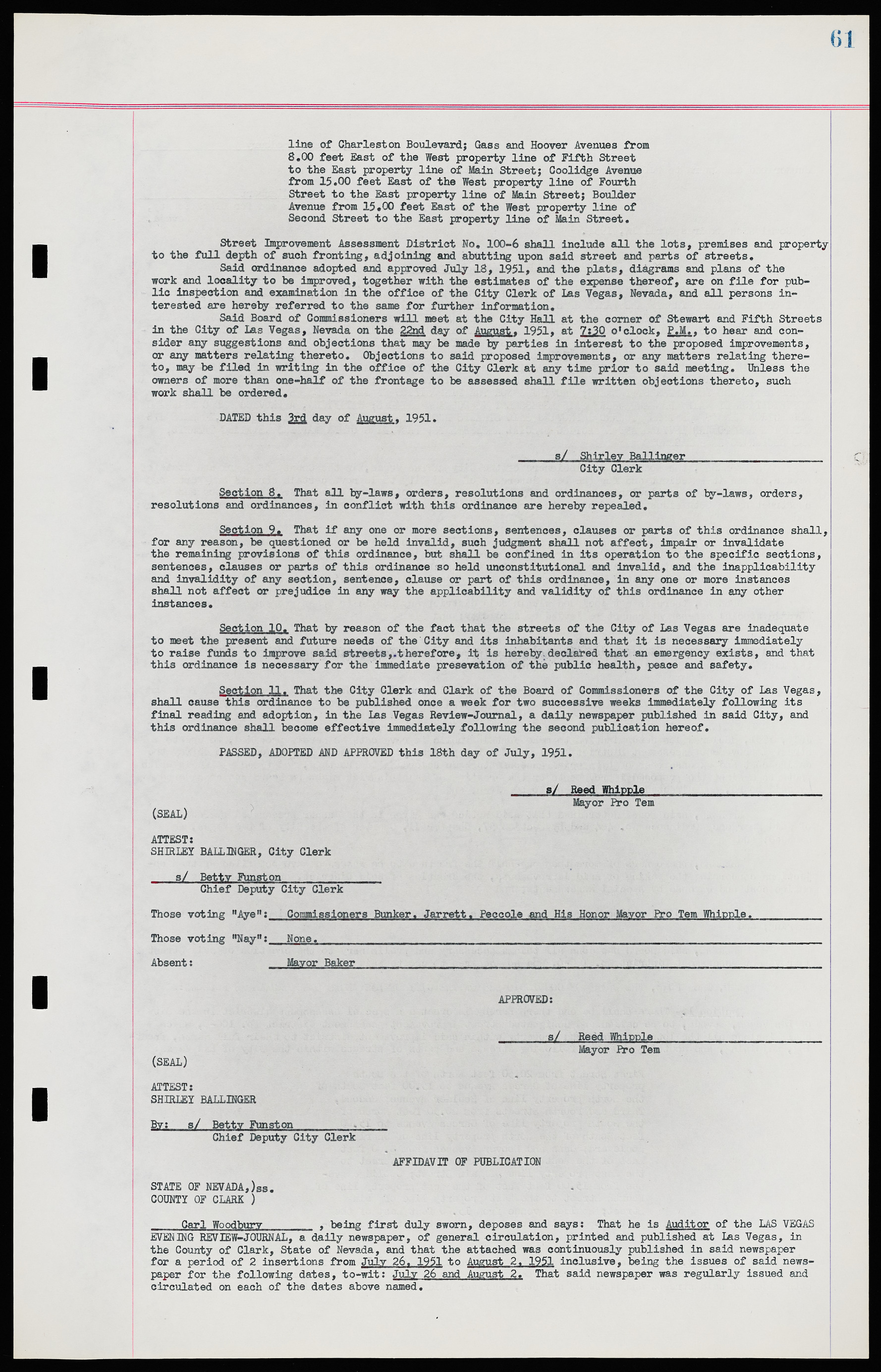 Las Vegas City Ordinances, November 13, 1950 to August 6, 1958, lvc000015-69