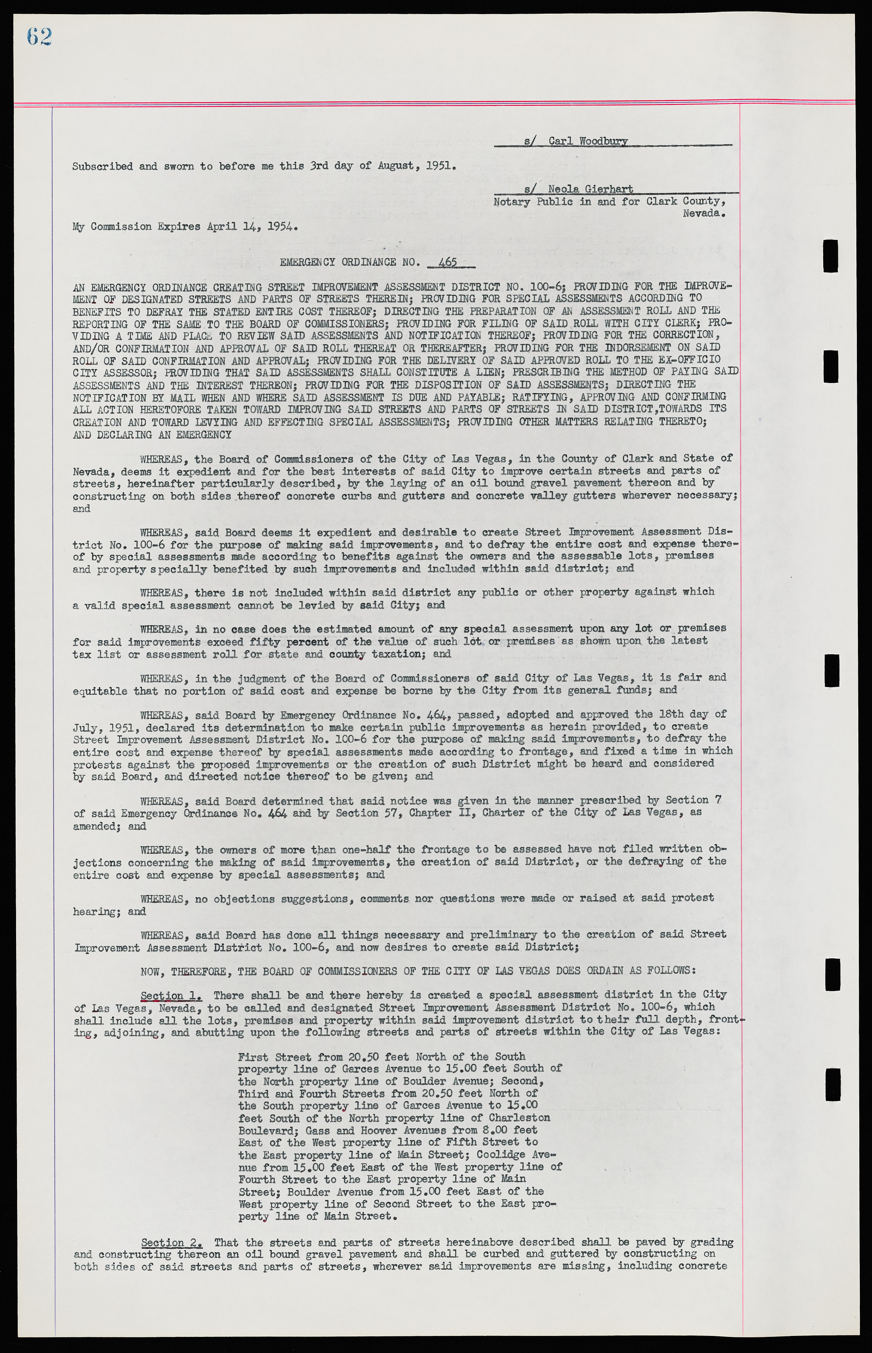 Las Vegas City Ordinances, November 13, 1950 to August 6, 1958, lvc000015-70